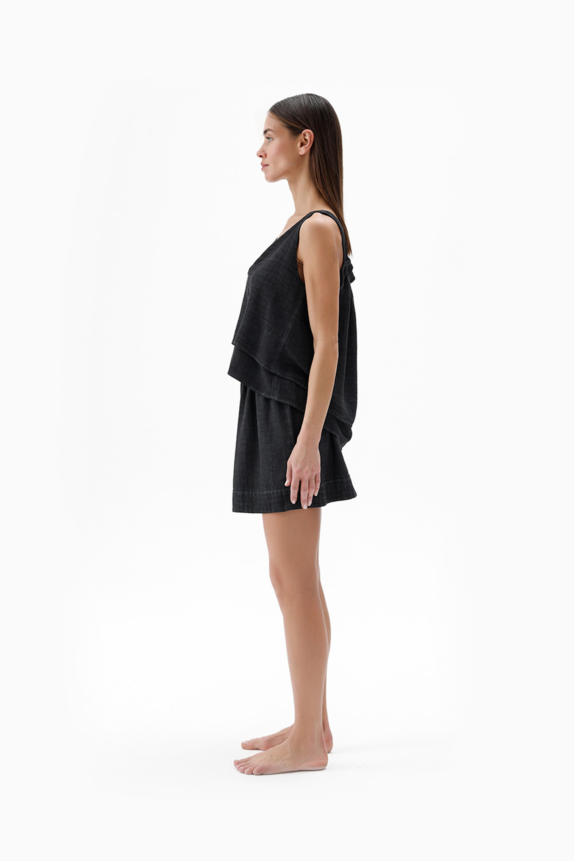 Black Layered Blouse