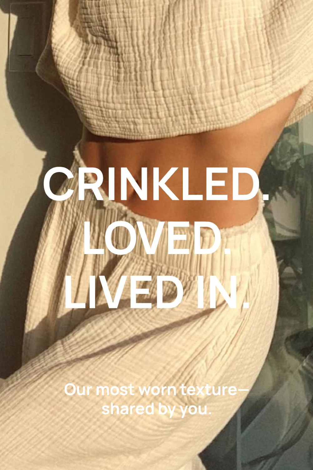 Crinkle Palazzo Pants