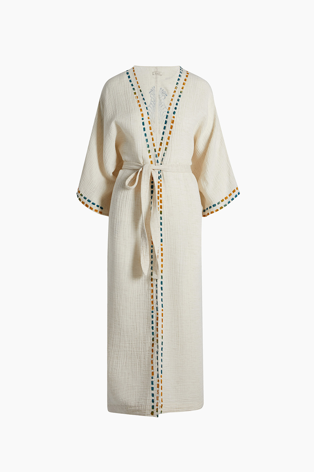 Crinkle Blue Yellow Kimono