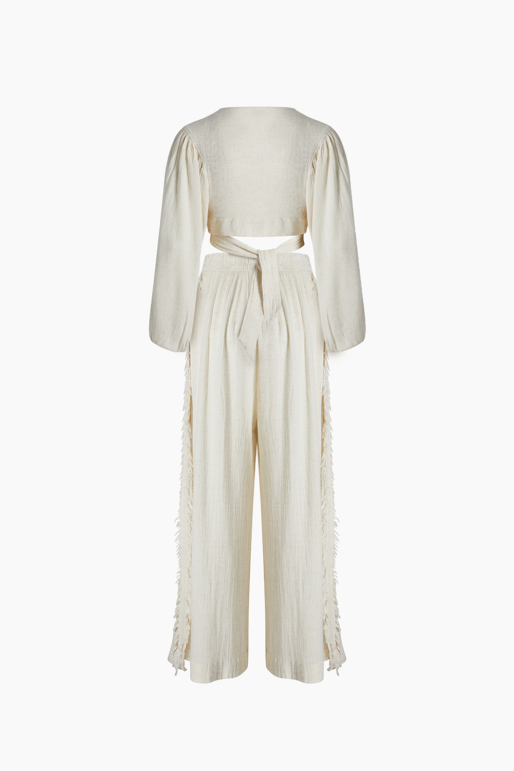 Crinkle Linen Pants Set