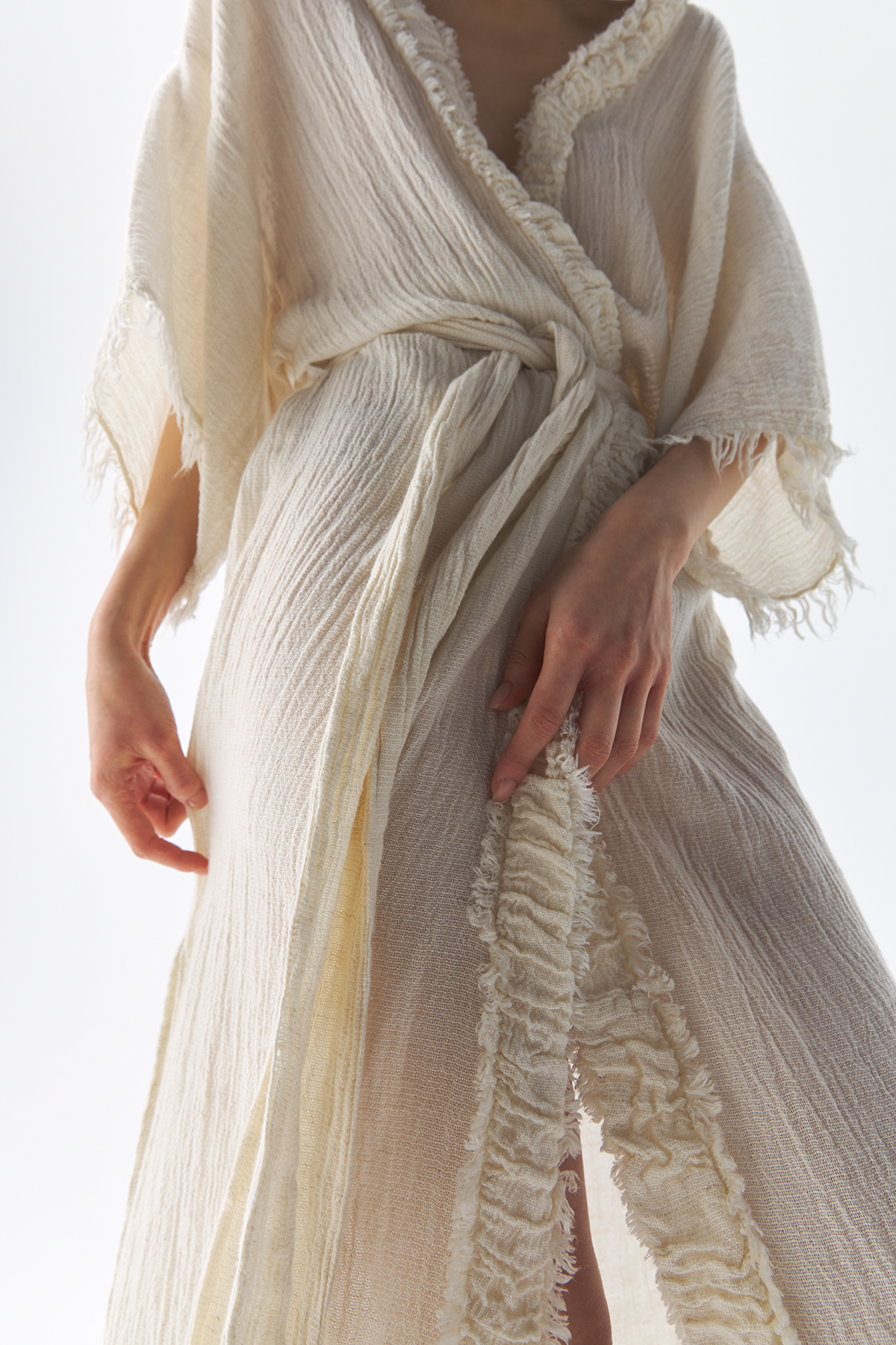 Crinkle Linen Kimono