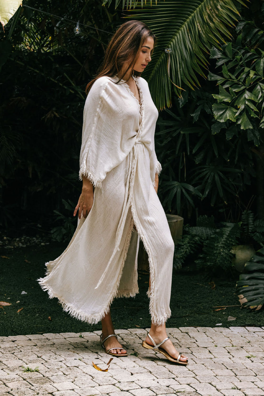 Crinkle Linen Kimono