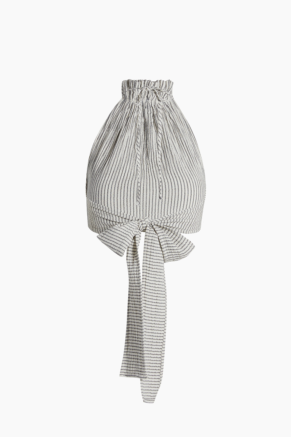 Striped Linen Halter Neck Blouse