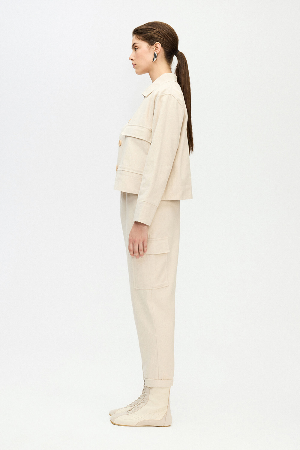 Herringbone Cargo Pants