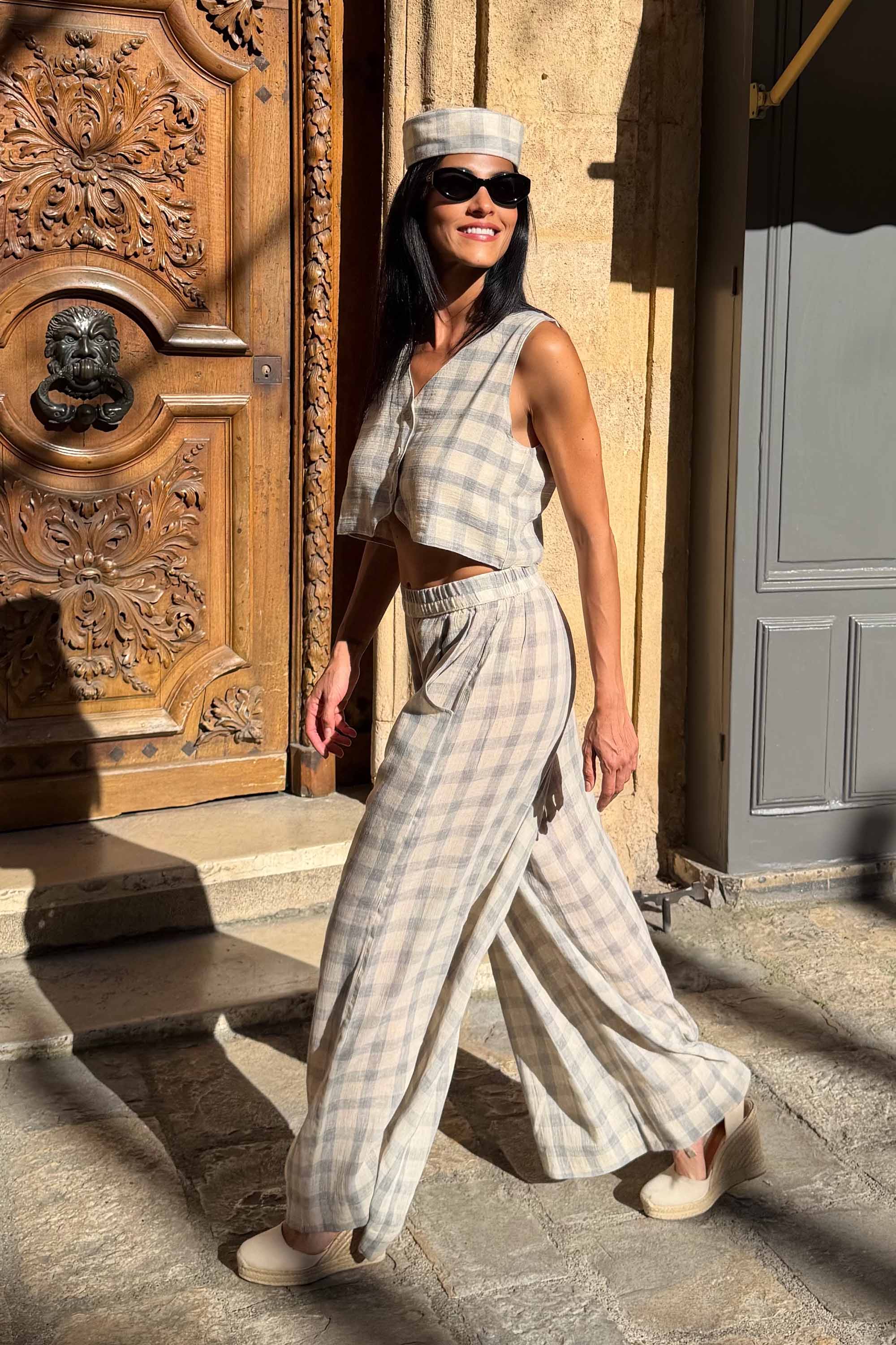 Grey Plaid Waiscoat