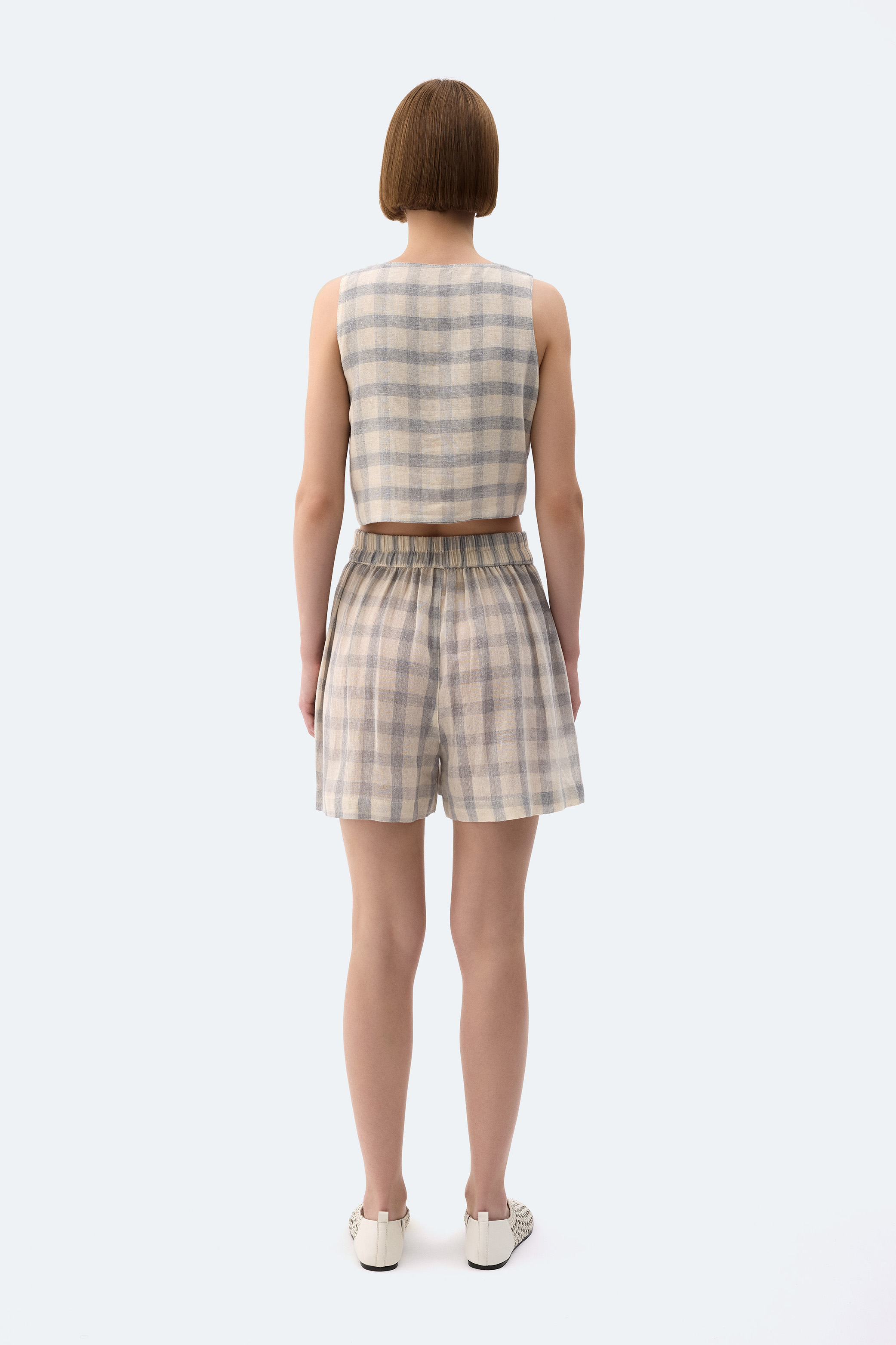 Grey Plaid Waiscoat