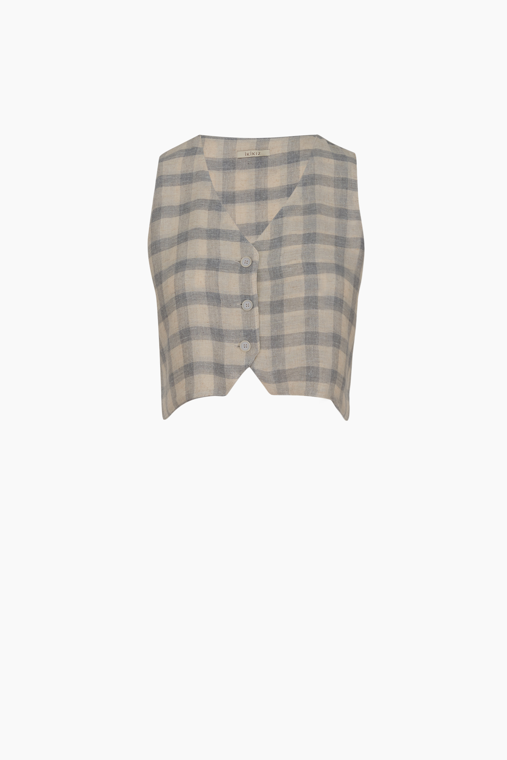 Grey Plaid Waiscoat
