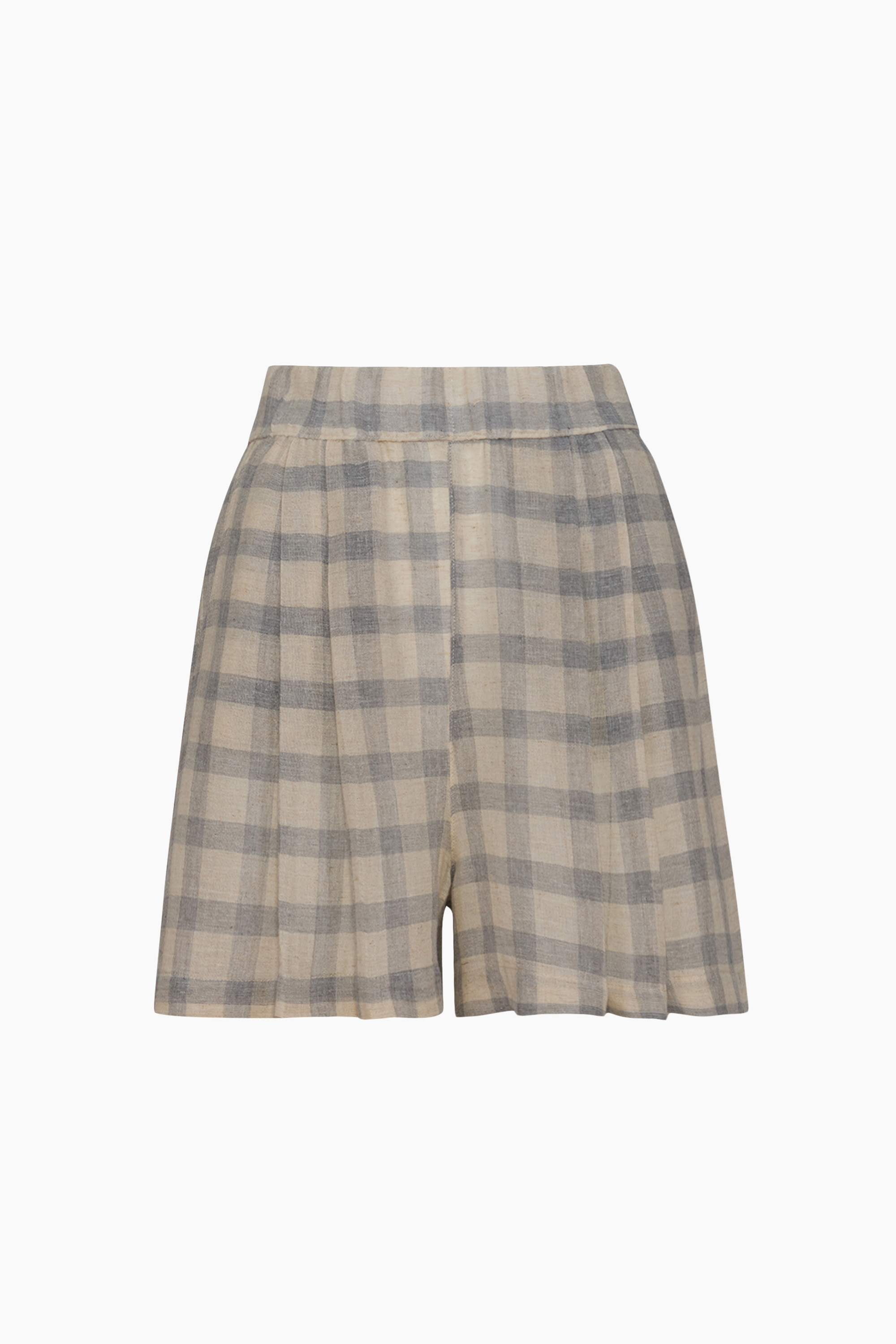 Grey Plaid Shorts