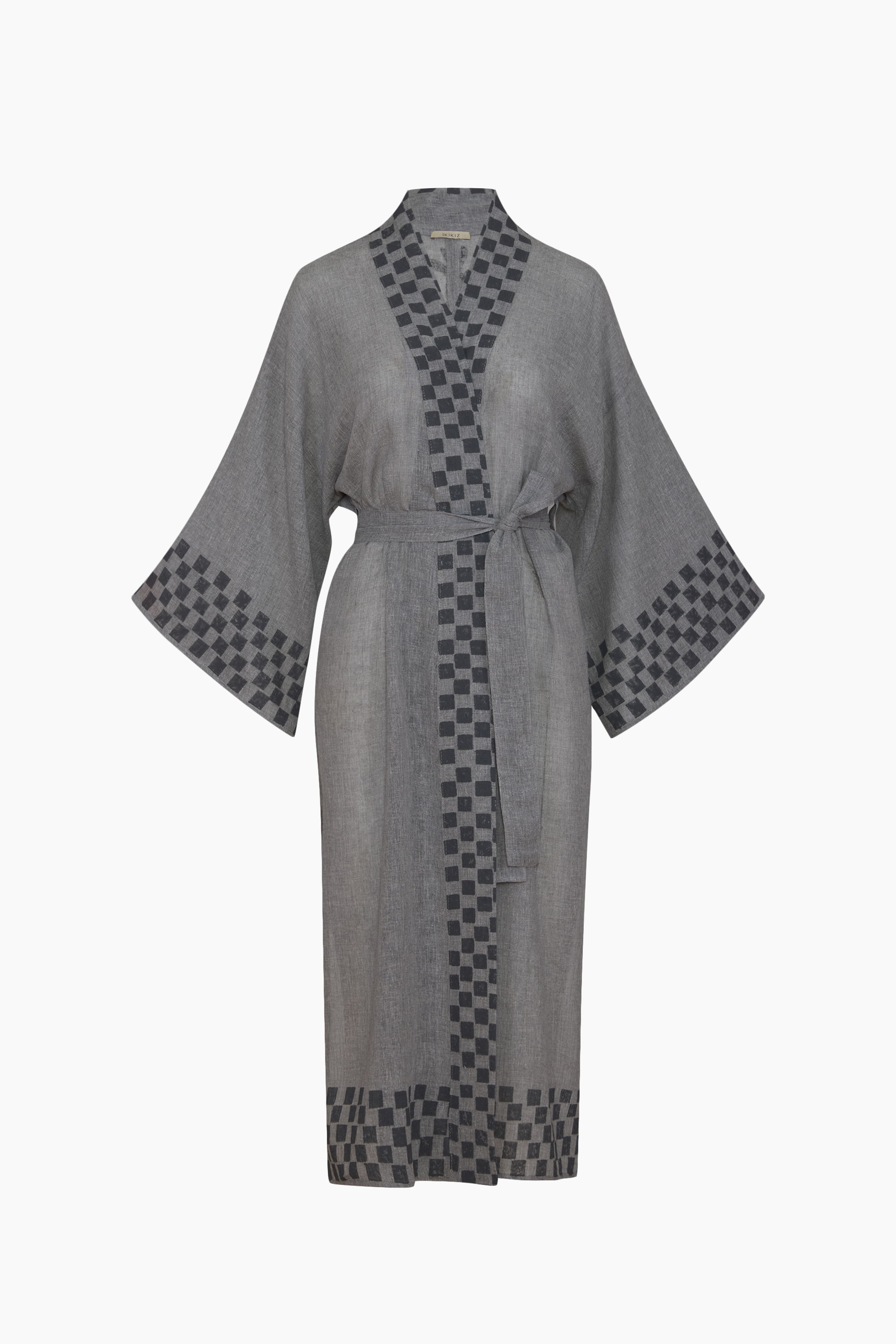 Grey Checkered Kimono