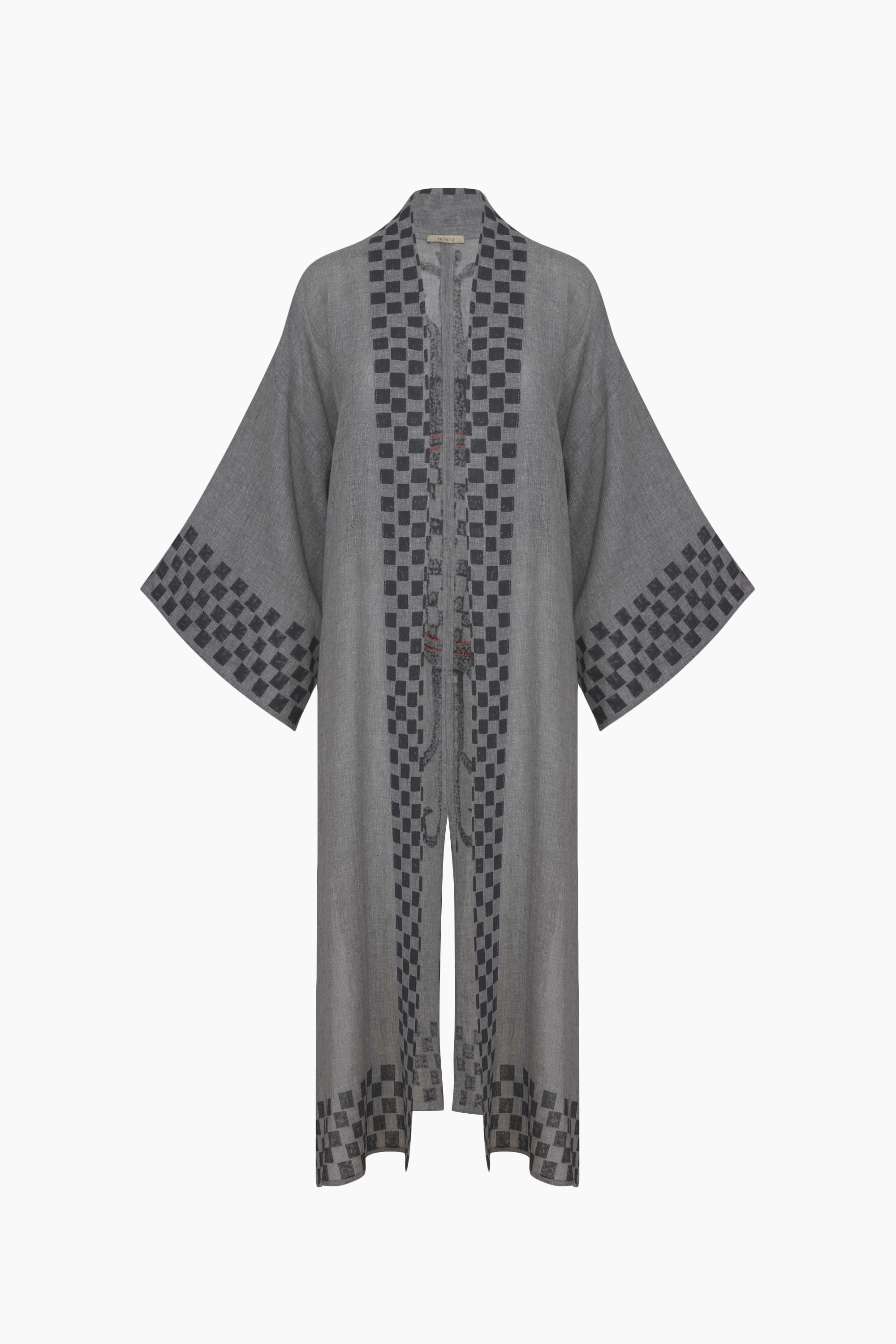 Grey Checkered Kimono