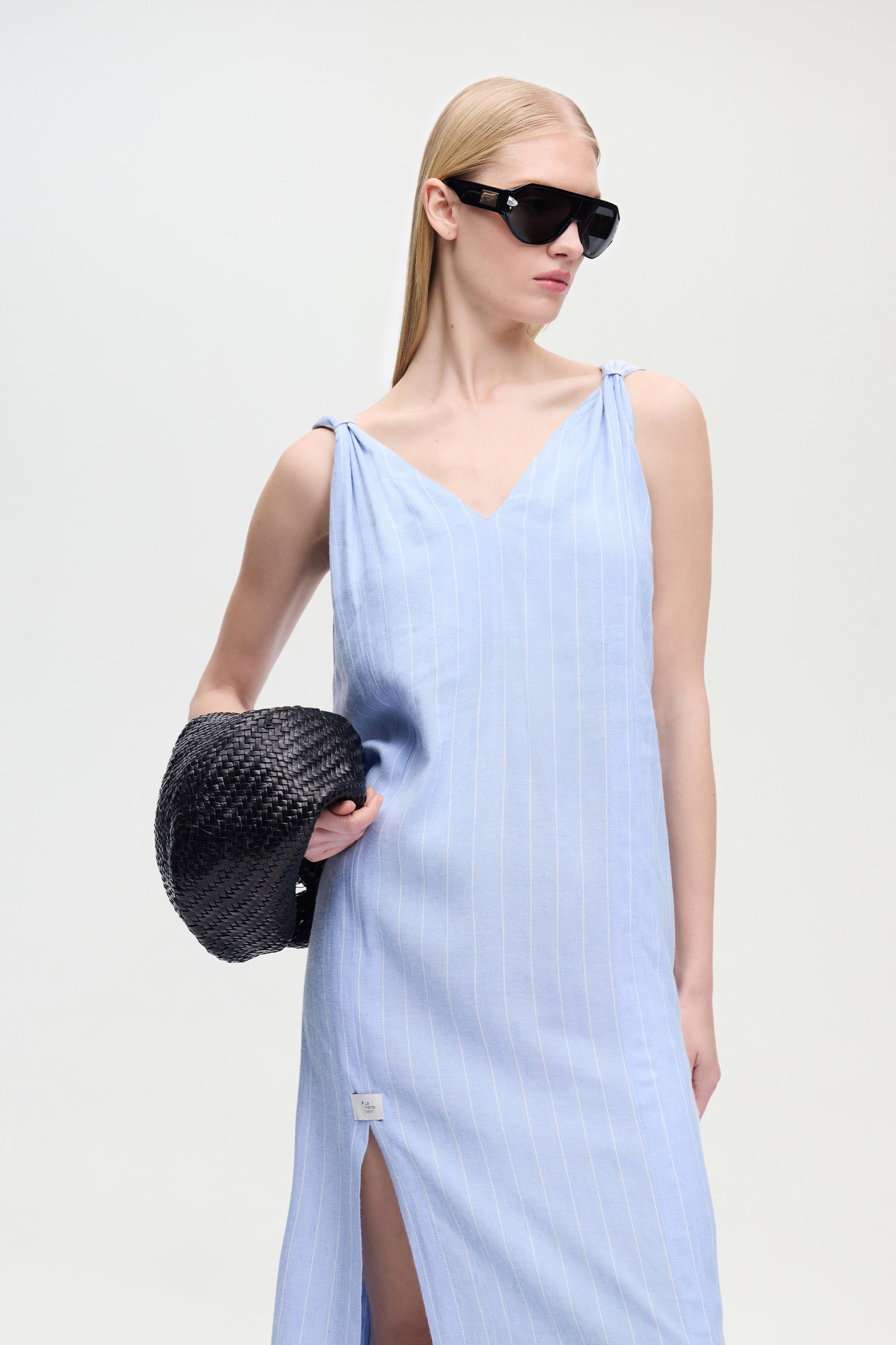 Striped Linen Blend Dress