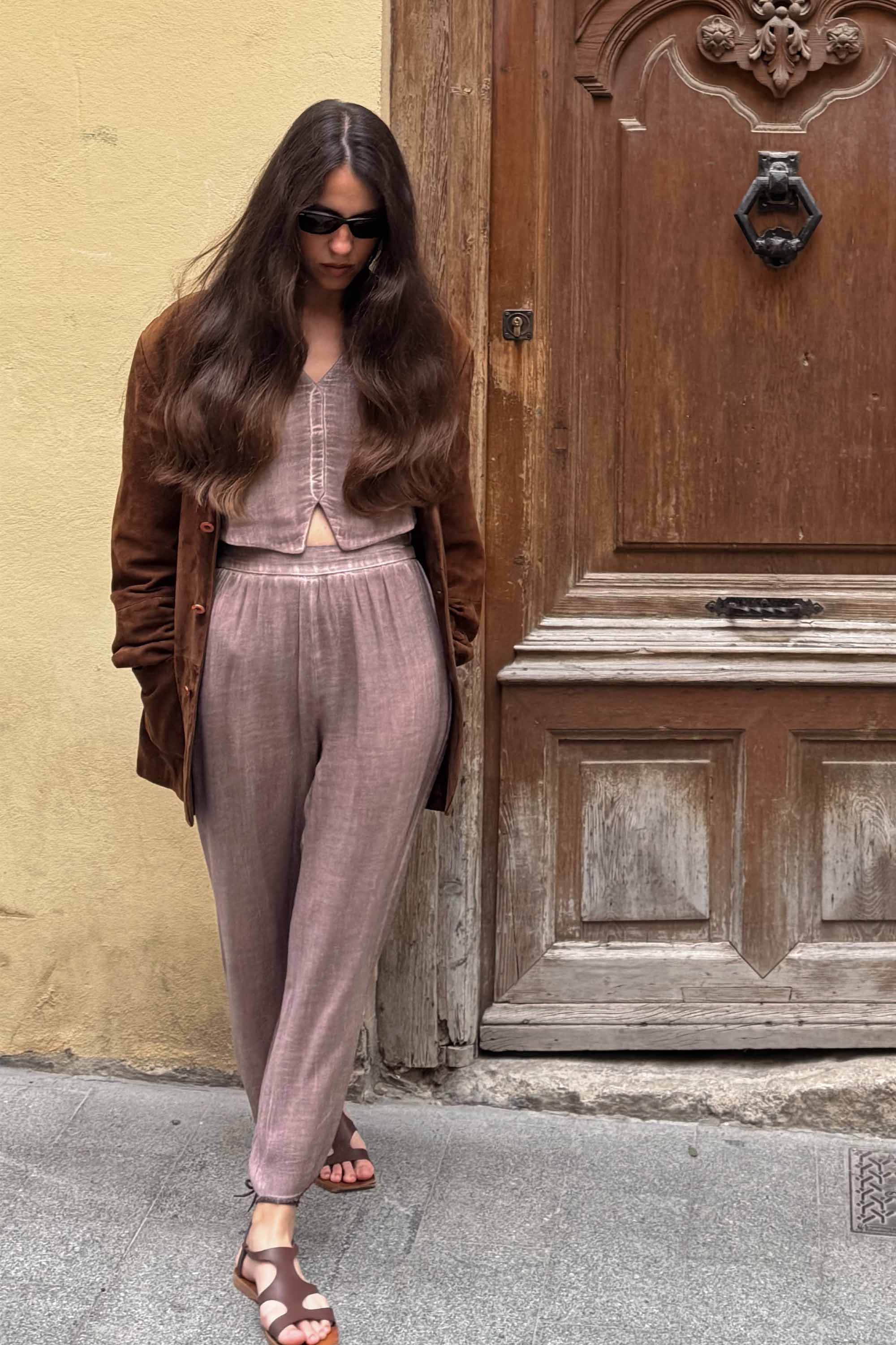 Linen Brown Pants