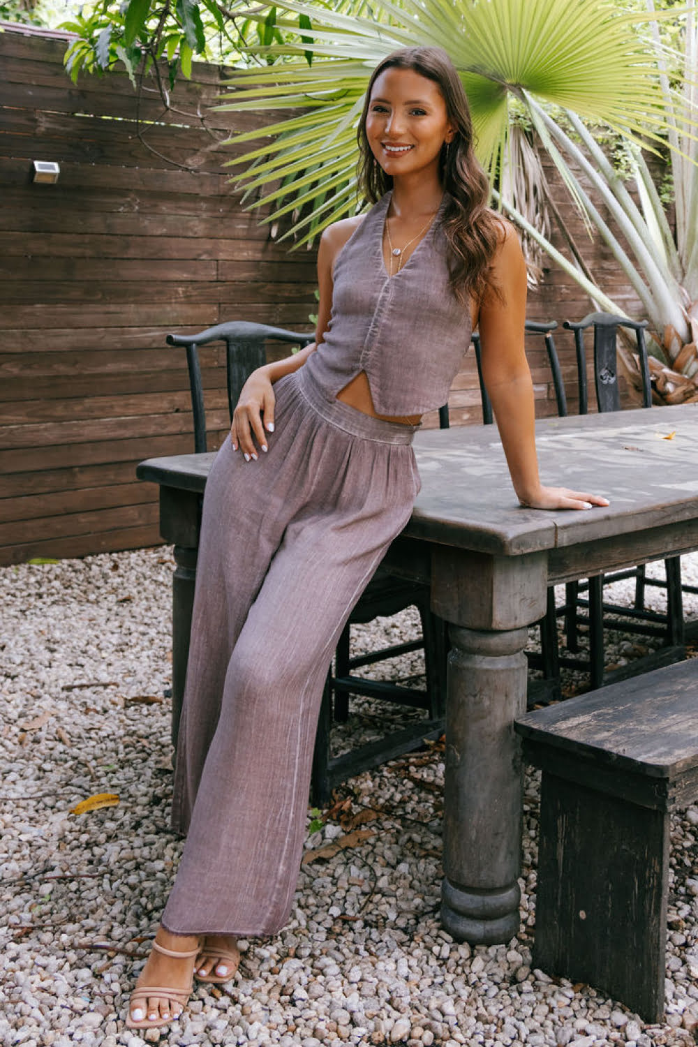 Linen Brown Pants