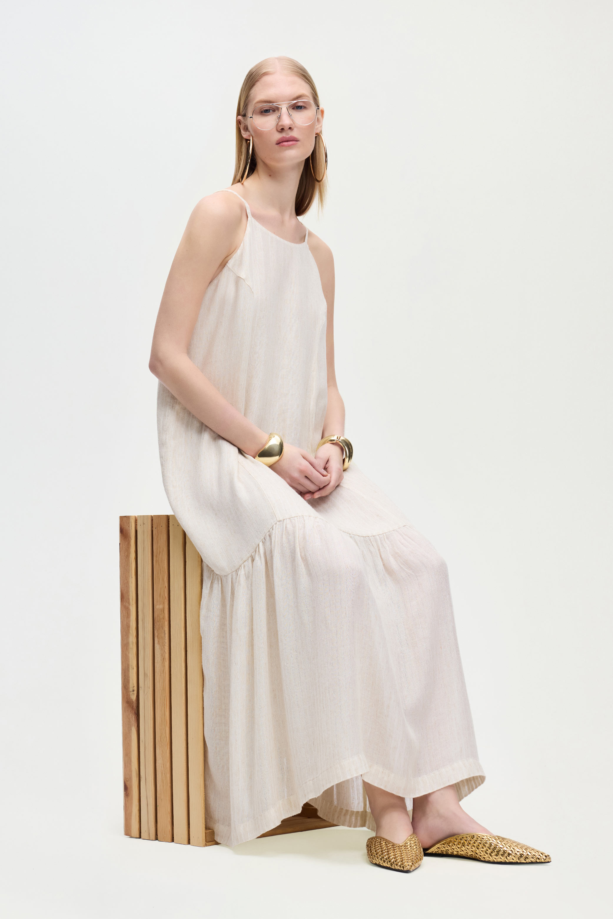 Natural Strappy Dress