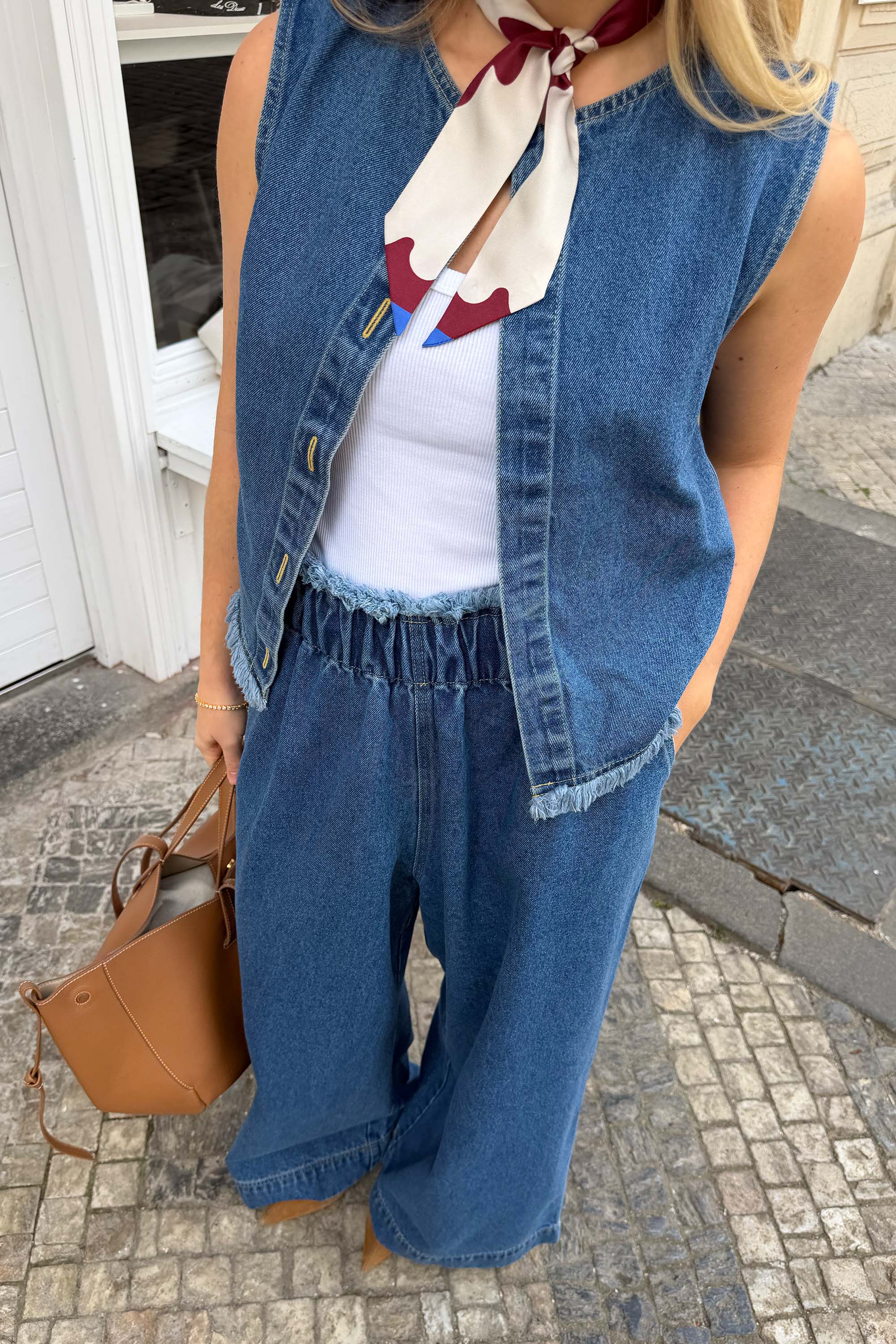 Denim Palazzo Pants