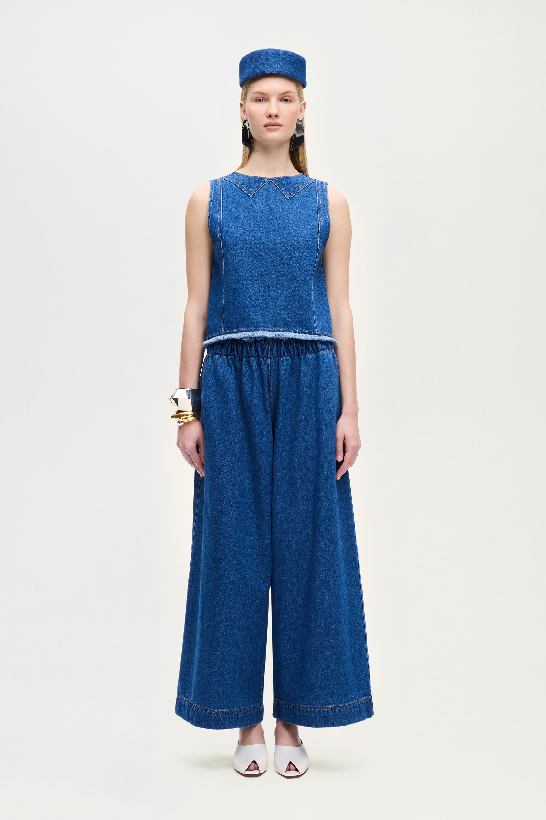 Denim Palazzo Pants