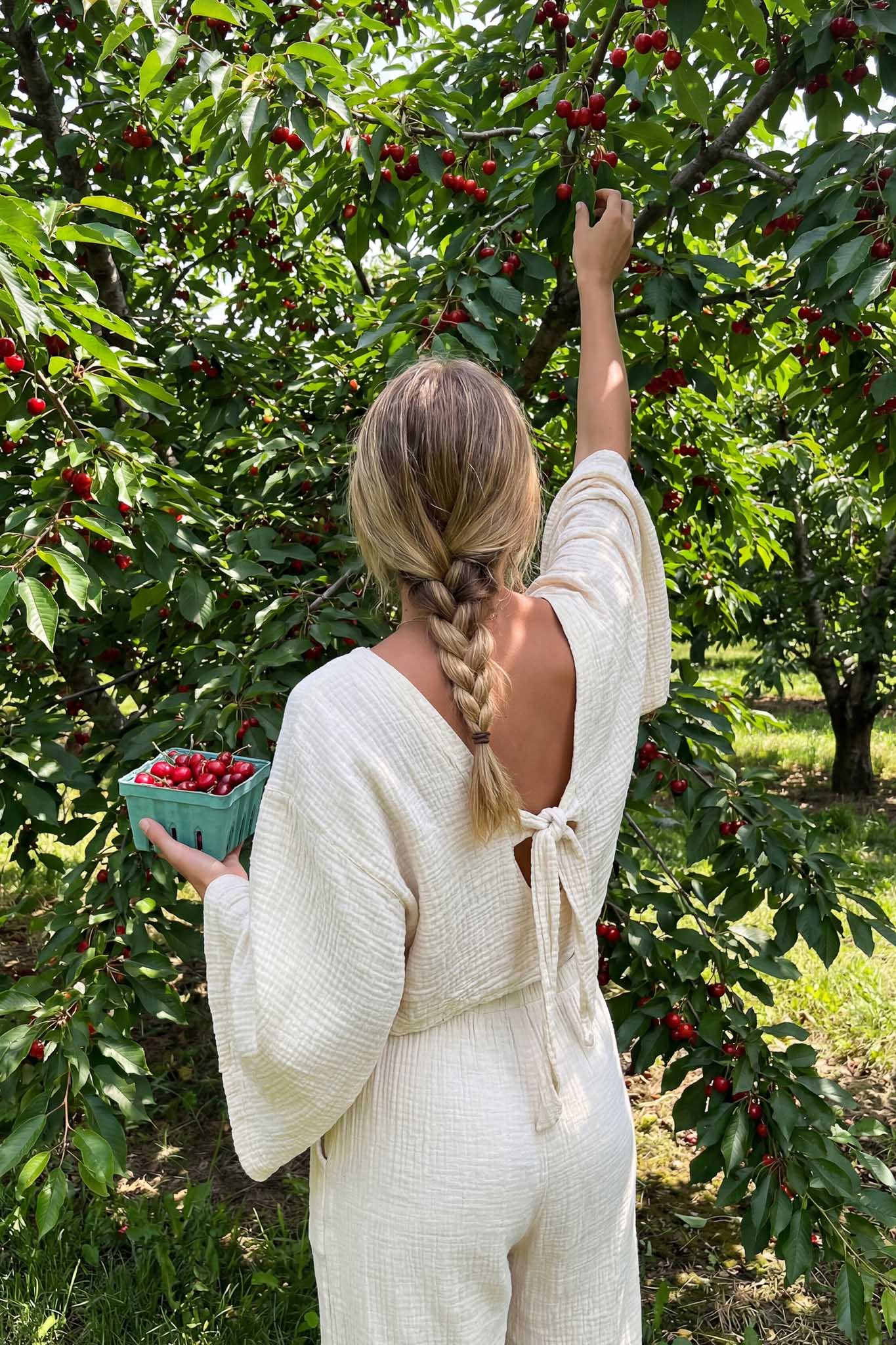 Crinkle Sırtı Açık Bluz