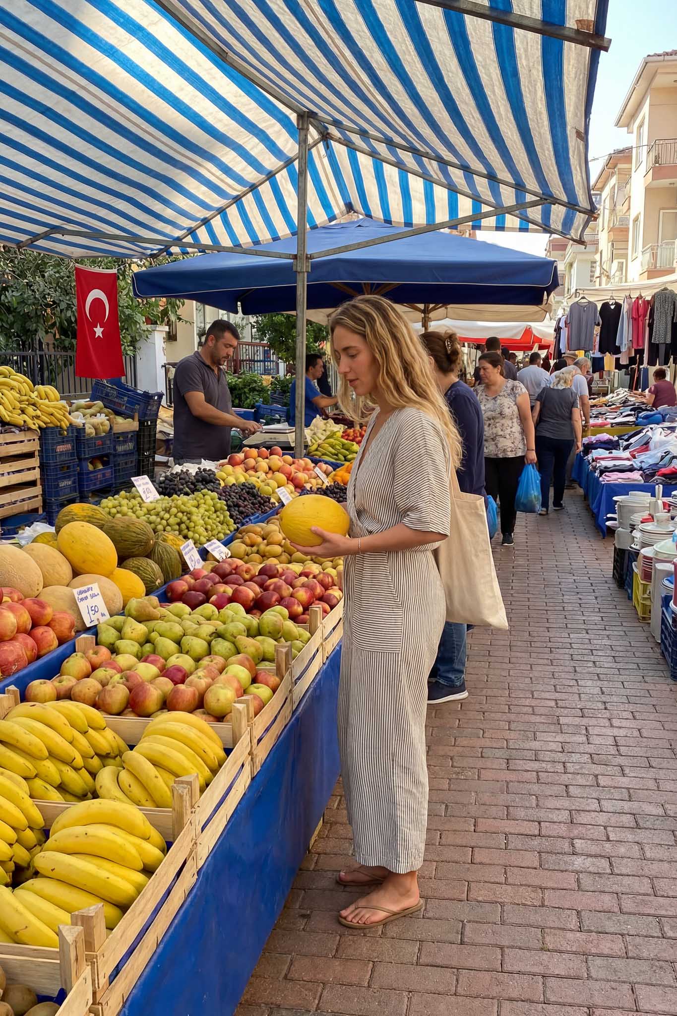Crinkle Black Striped Tie Blouse