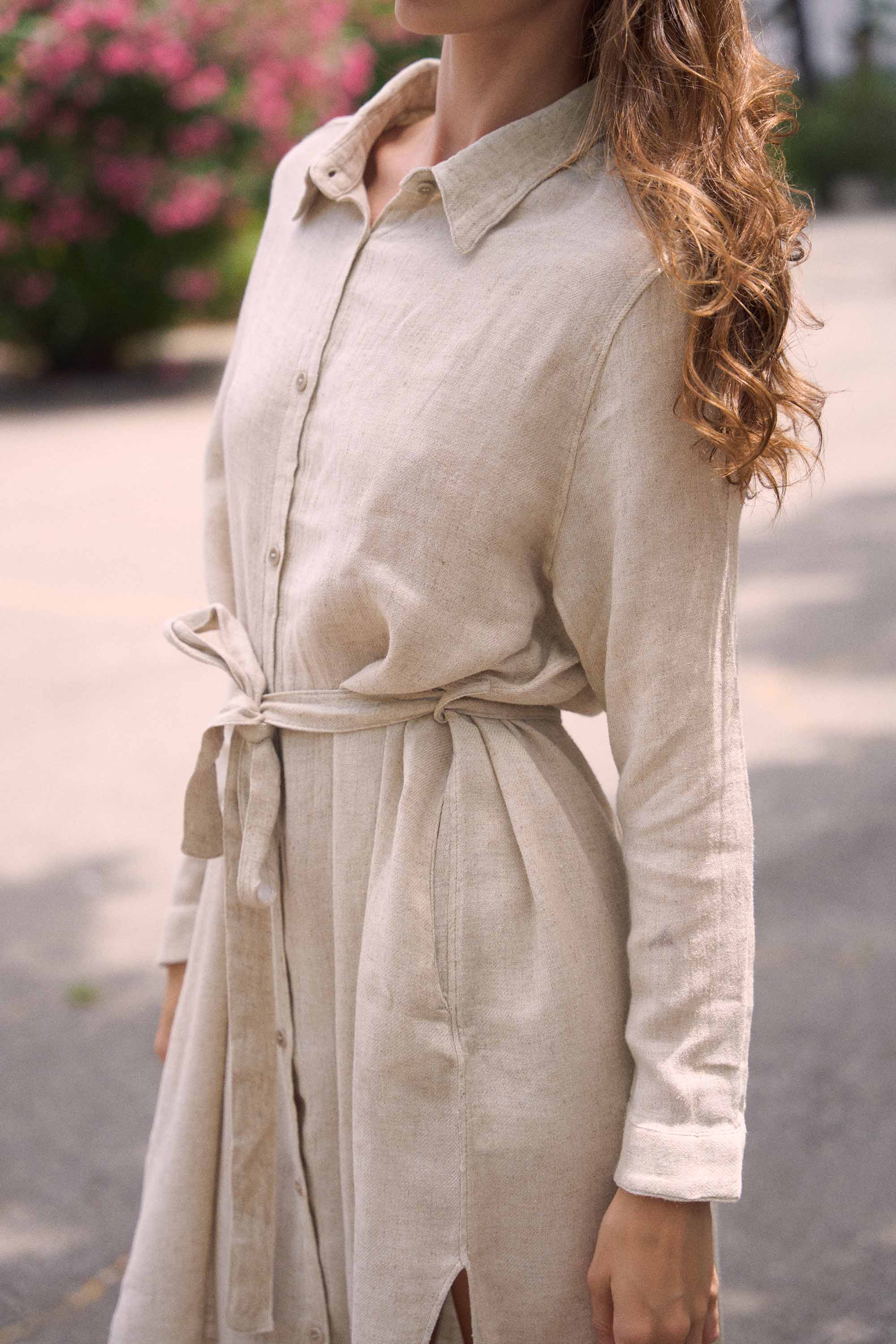 Tencel Linen Shirt Dress
