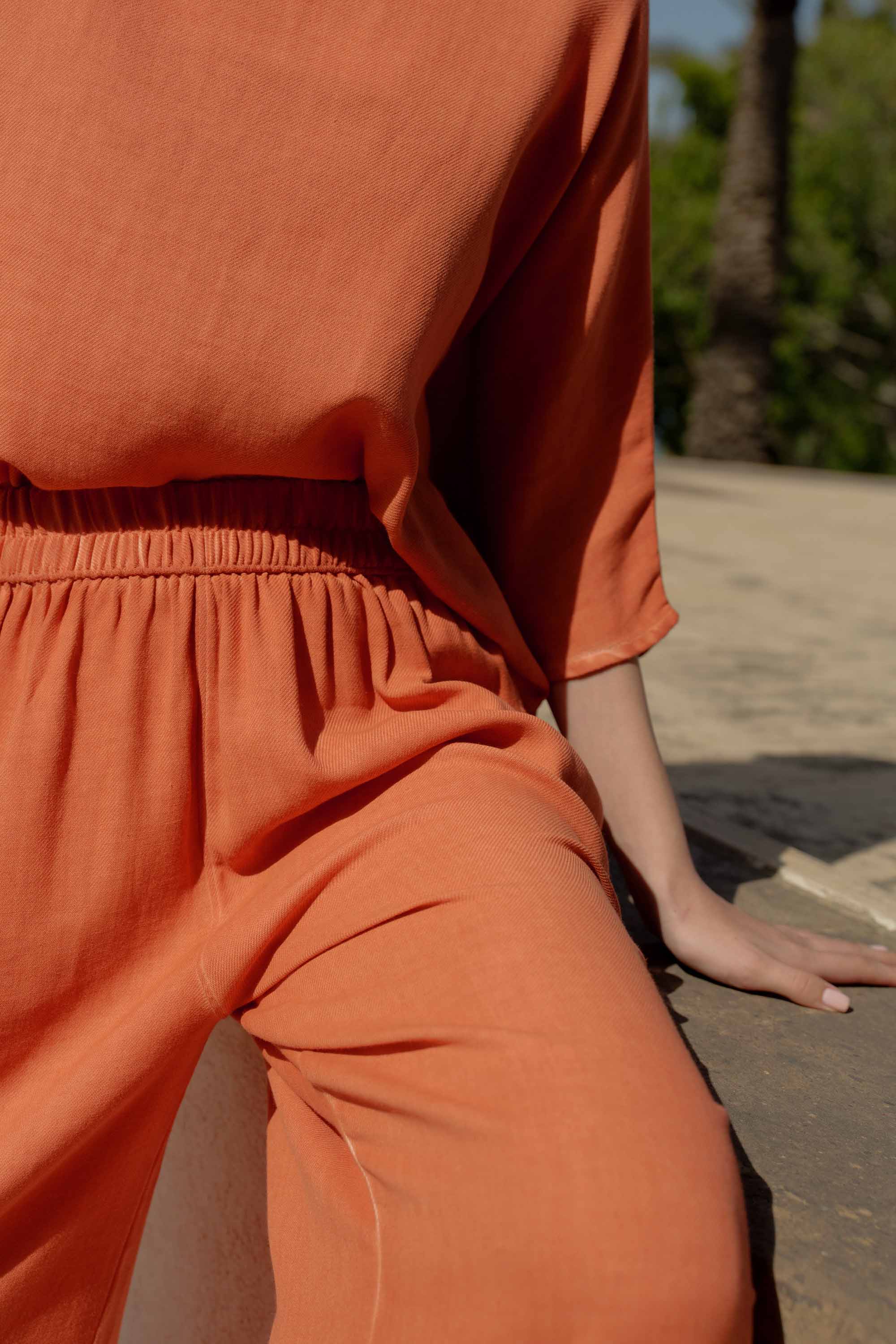 Linen Terracota Blouse