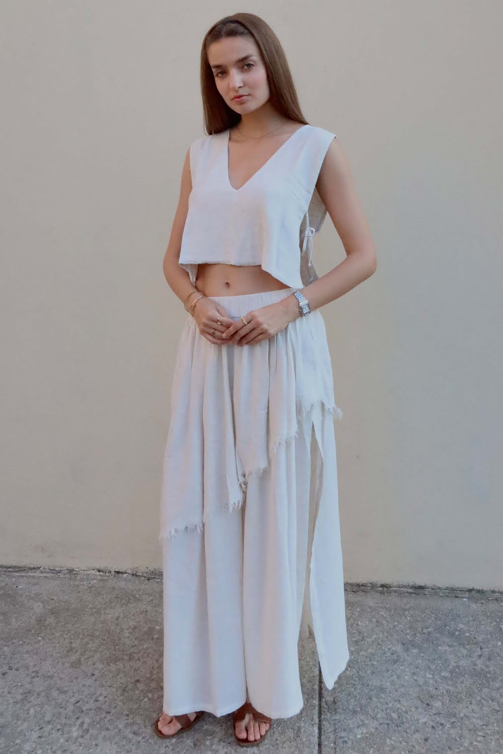 Hemp V-Neck Blouse