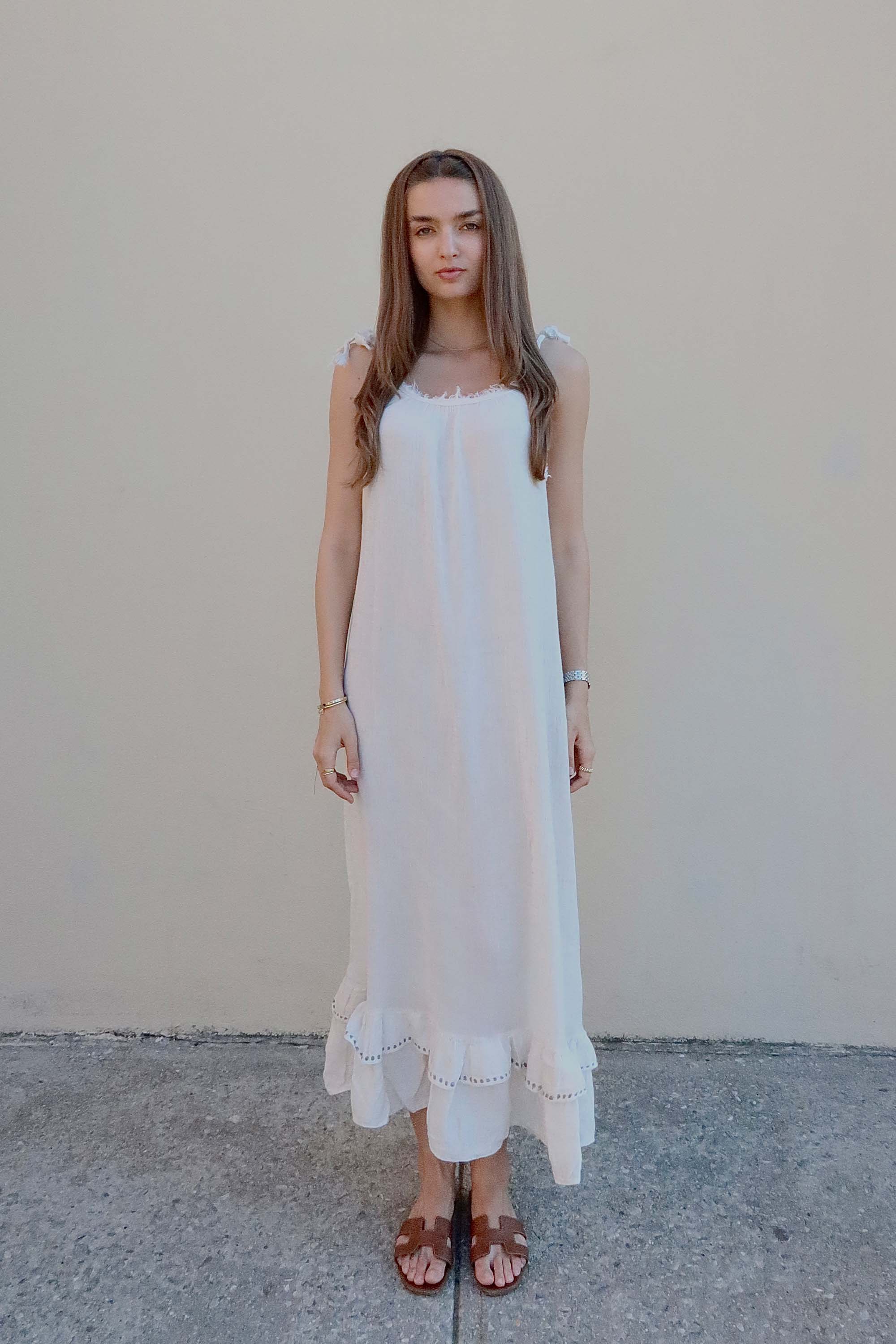Hemp Long Backless Dress