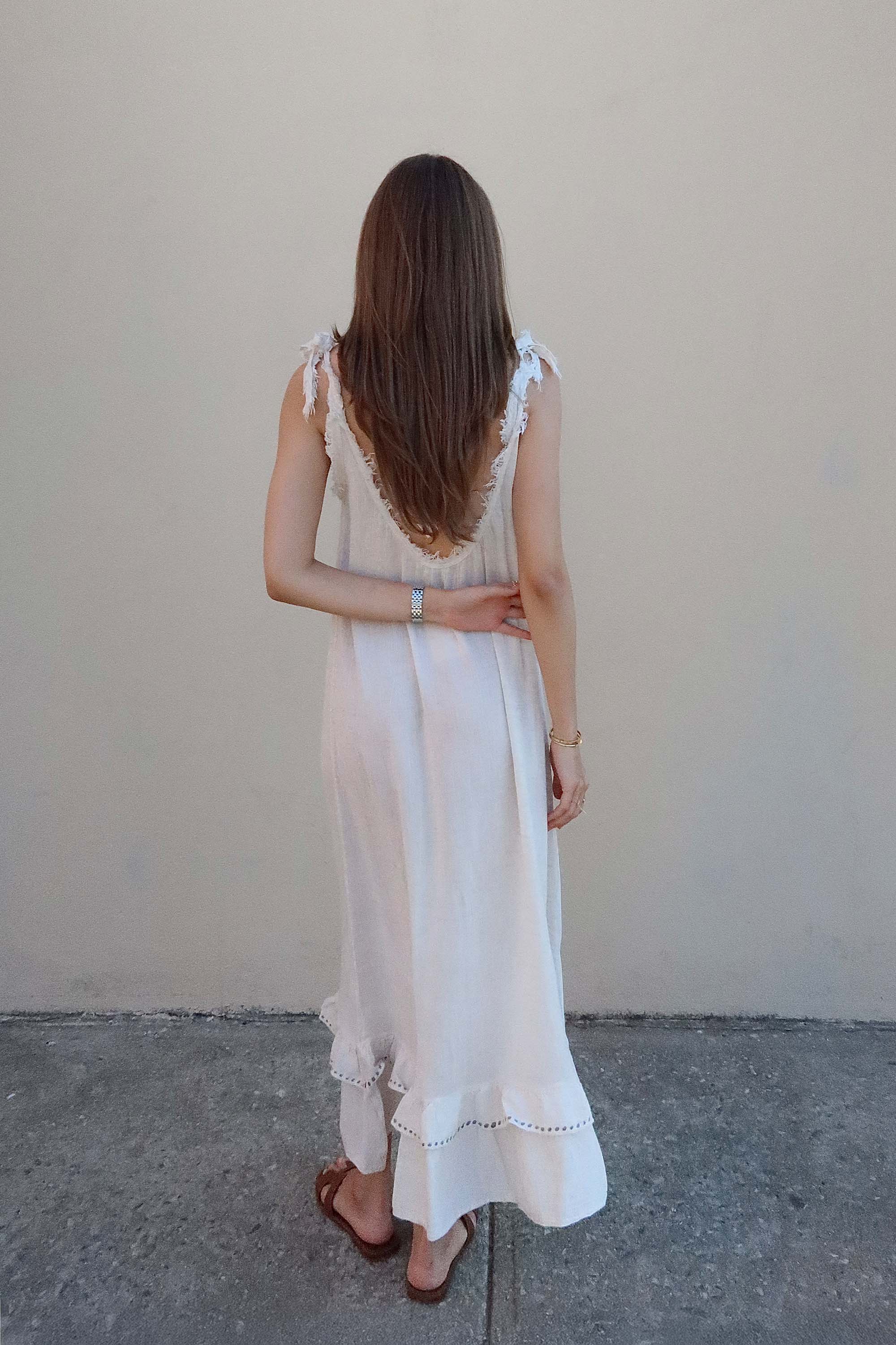 Hemp Long Backless Dress