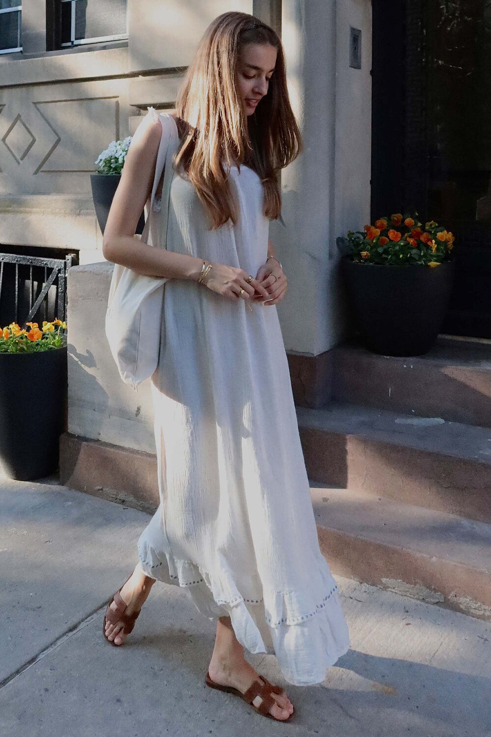 Hemp Long Backless Dress