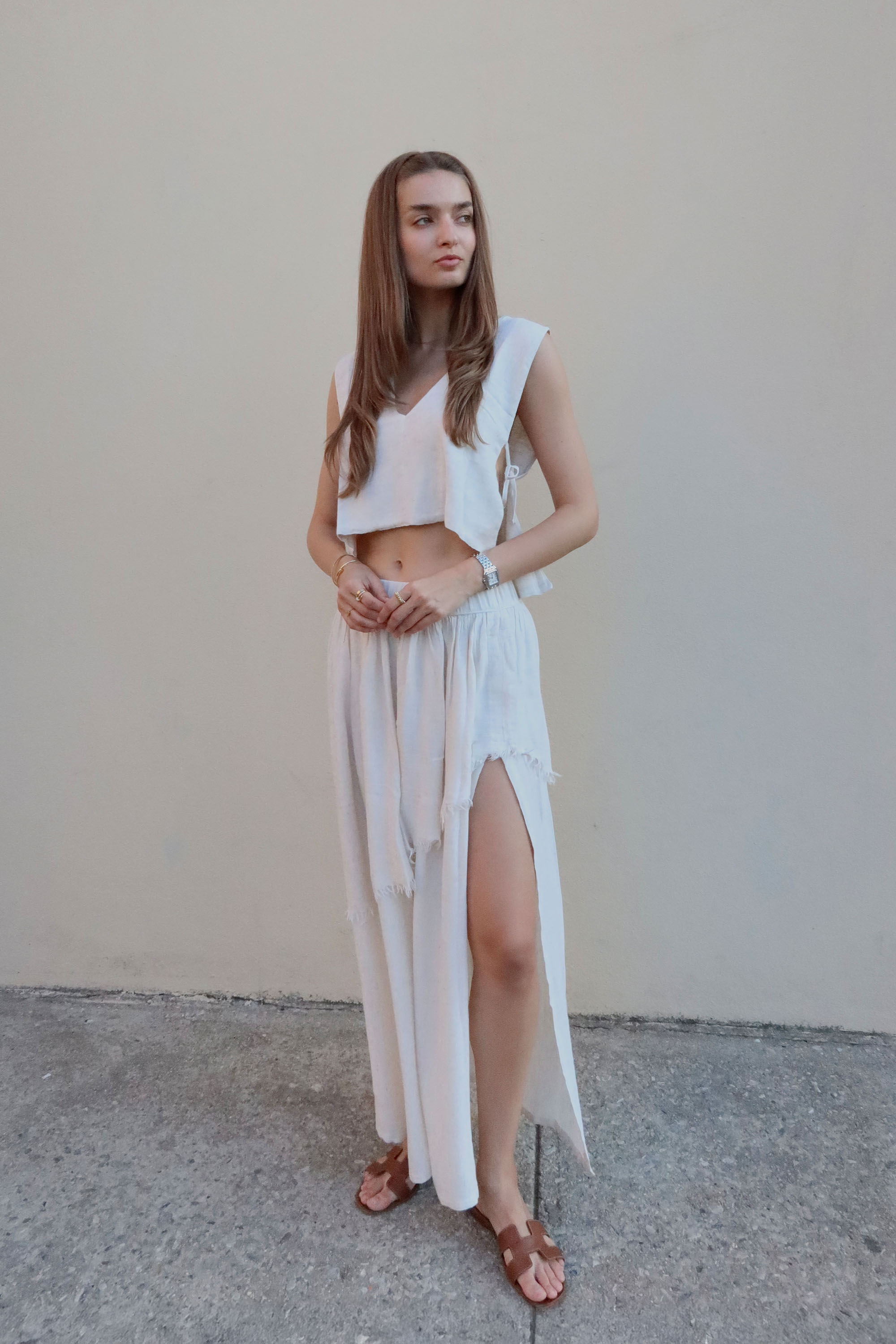 Hemp Slit Skirt
