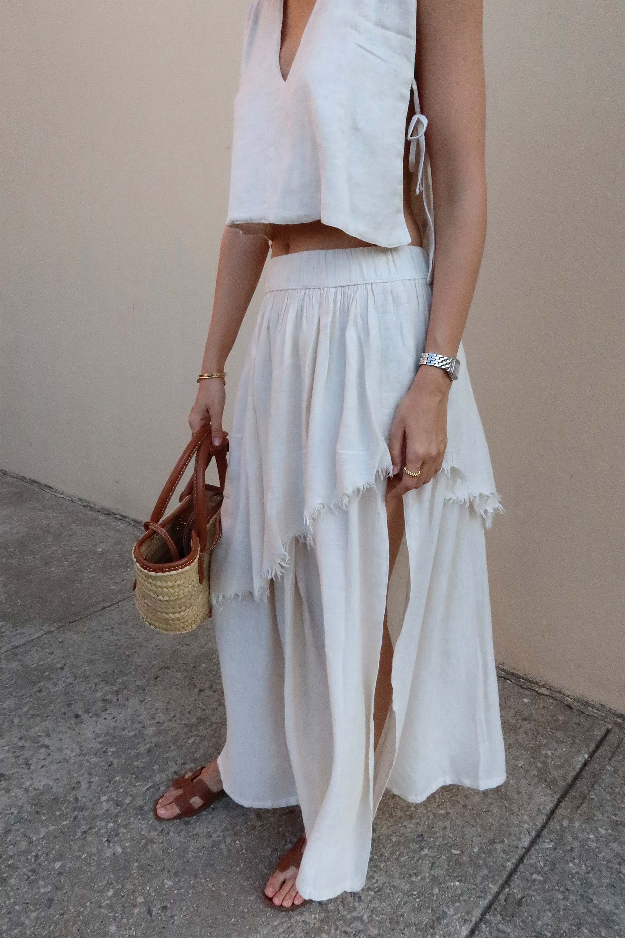 Hemp Slit Skirt