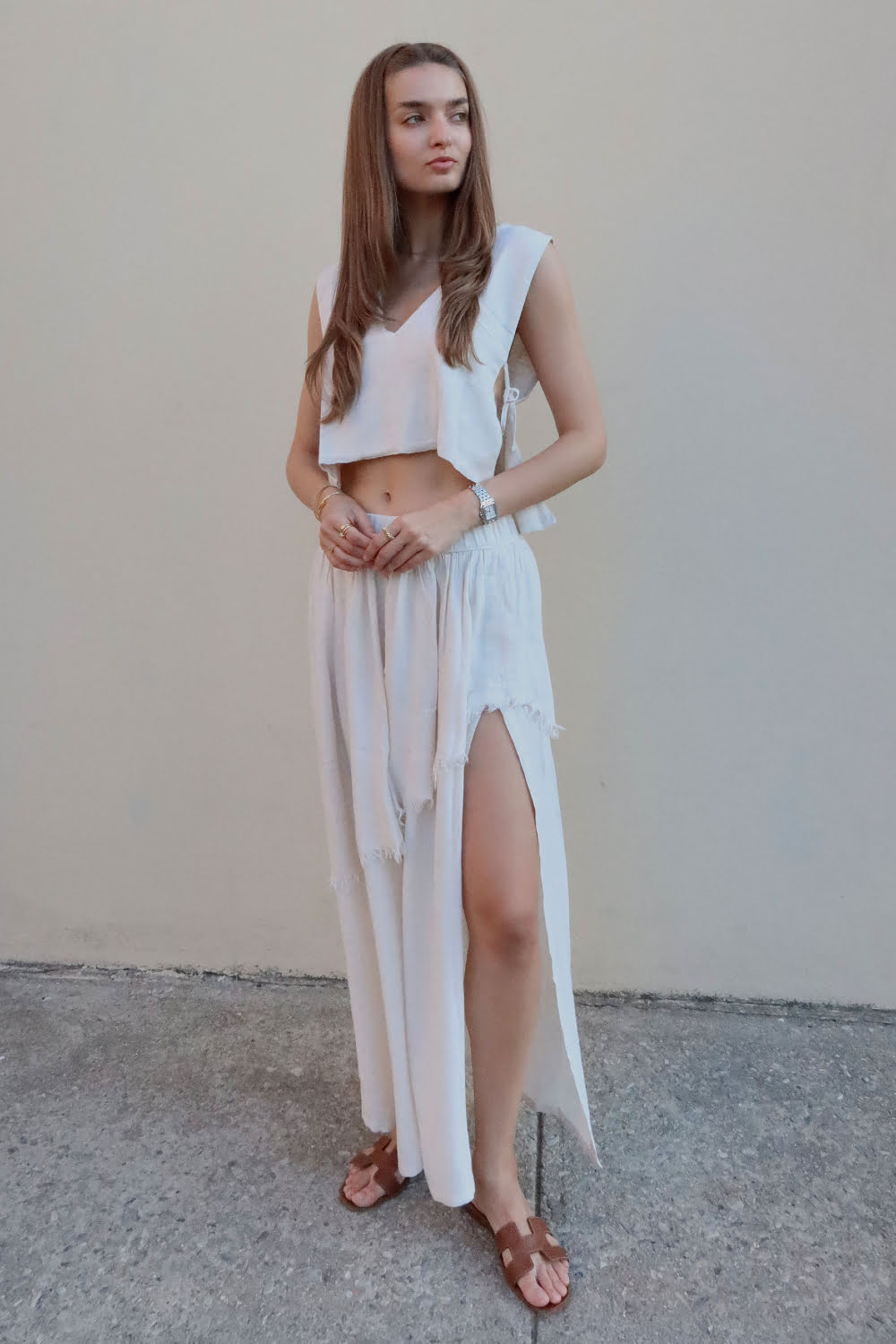 Hemp Slit Skirt