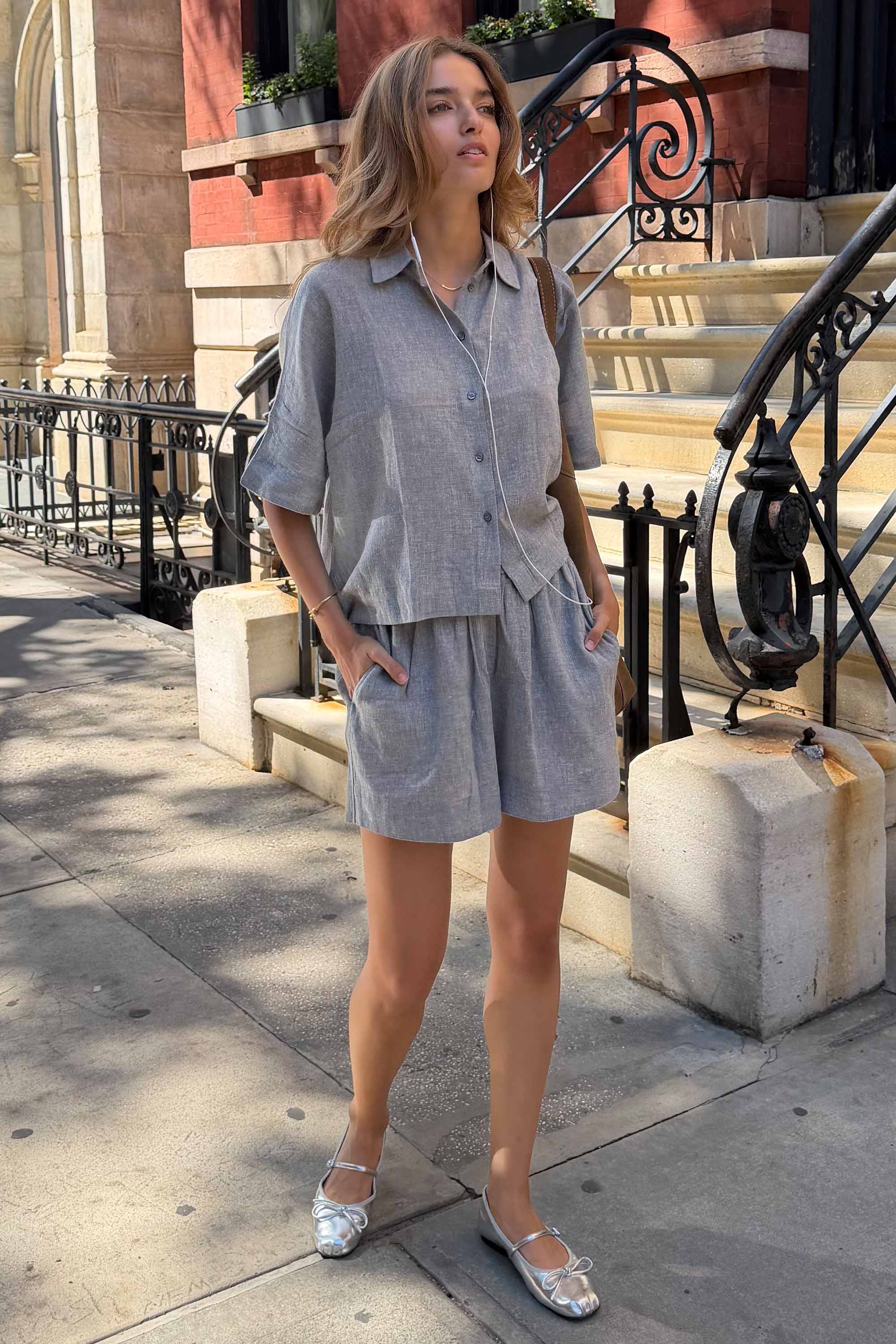 Gray Linen Shirt