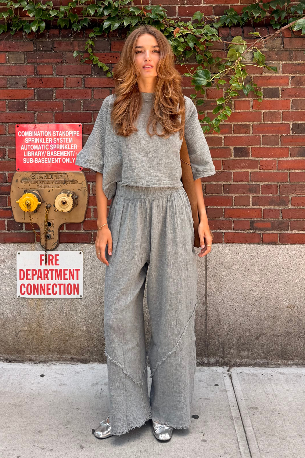 Crinkle Linen Blouse