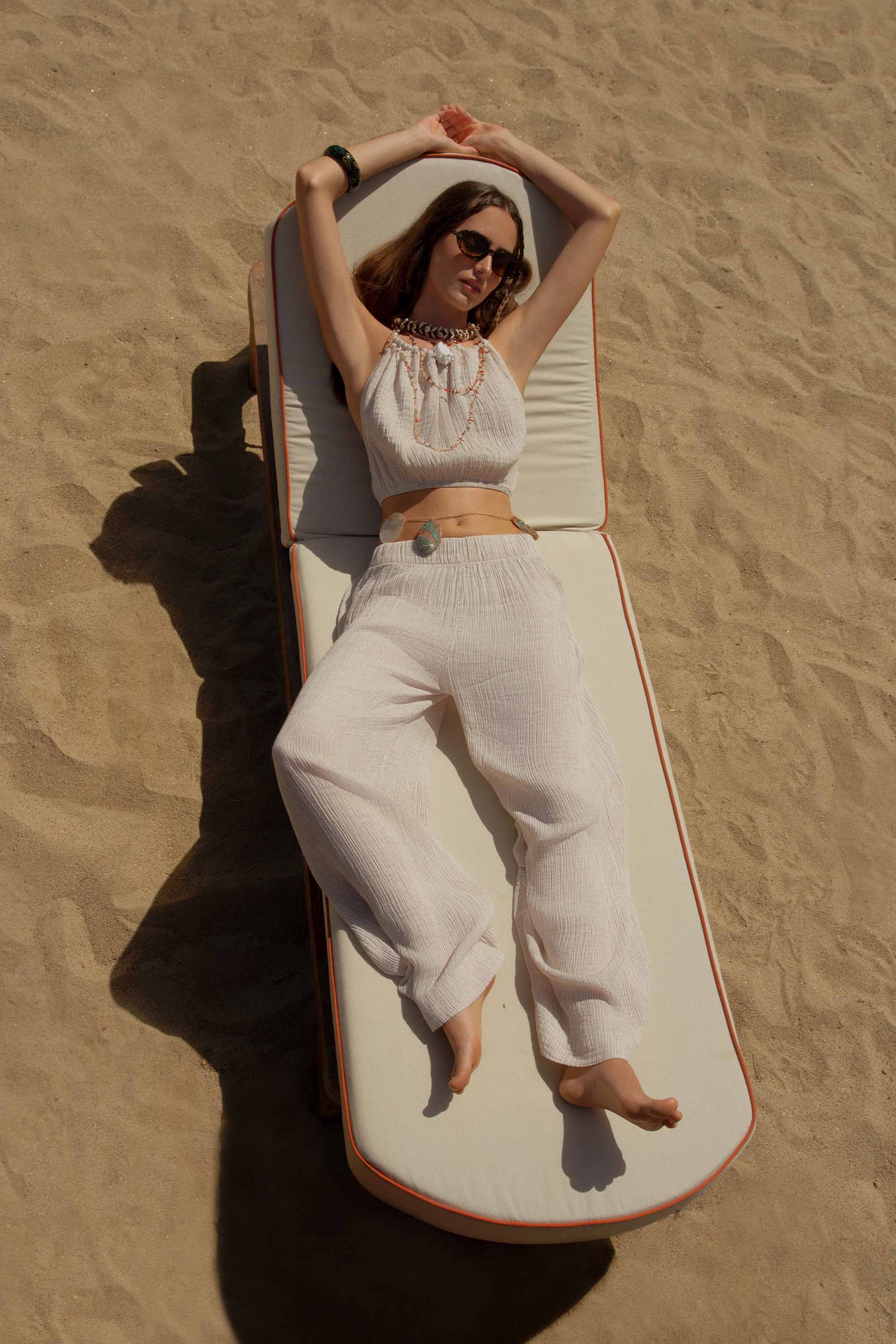 Striped Lyocell Pants