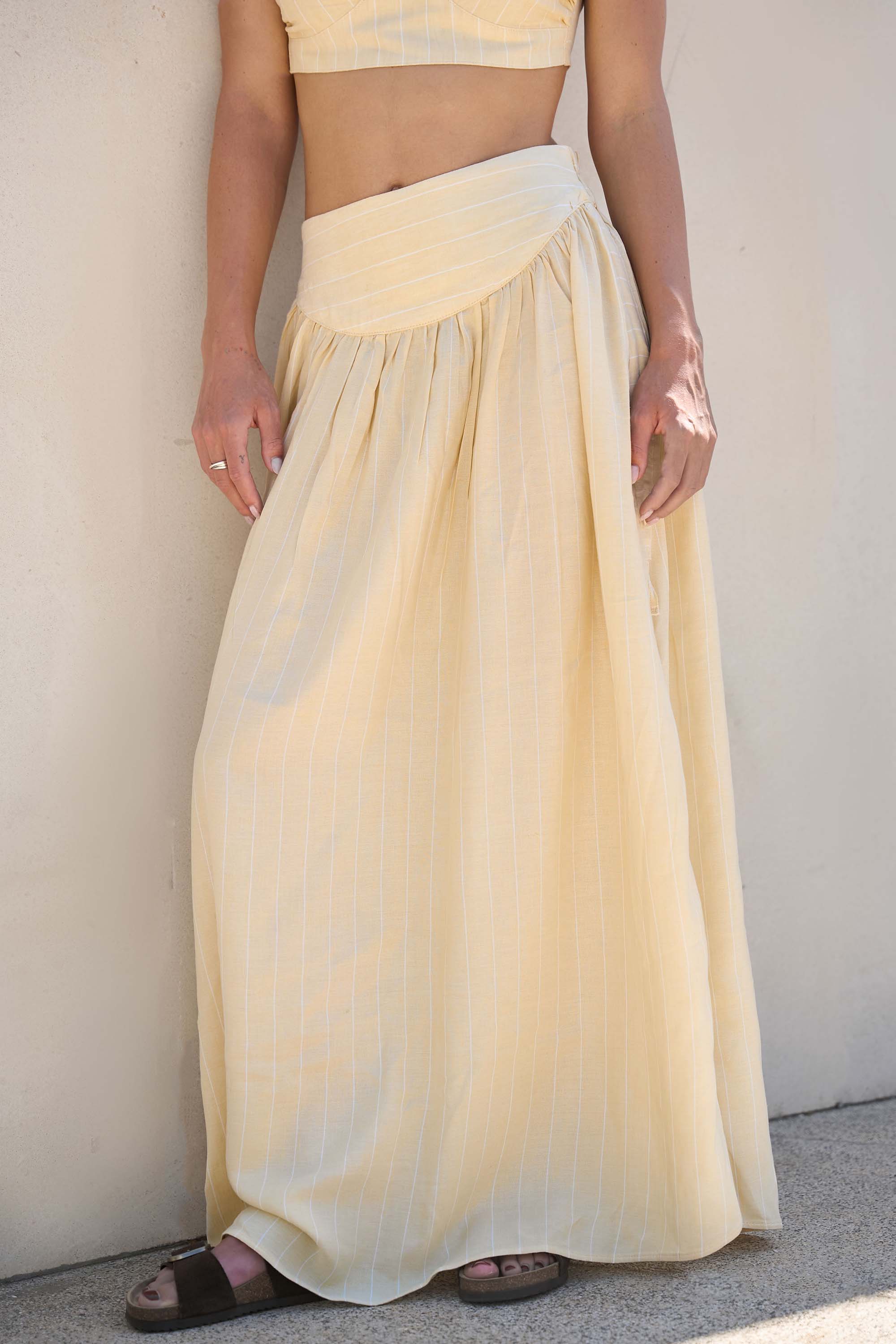 Yellow Skirt & Bra Set 