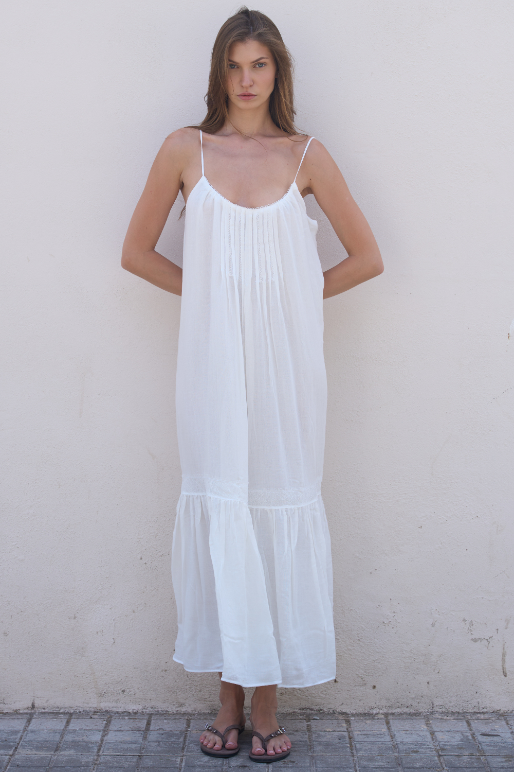 Fine Wool Strappy Dress