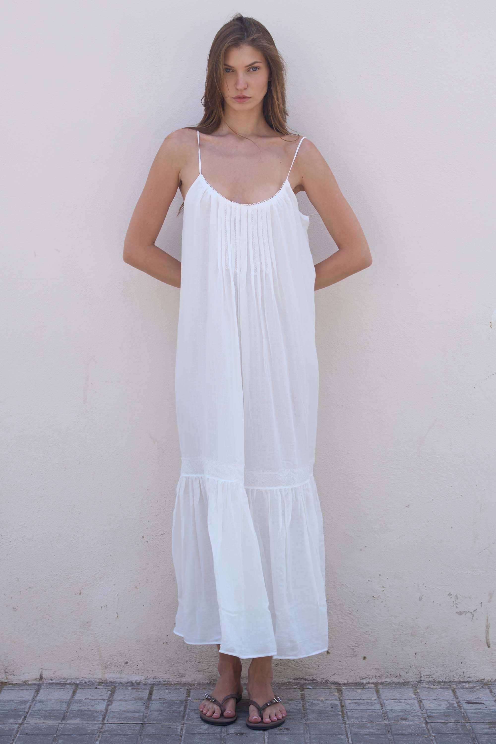 Fine Wool Strappy Dress
