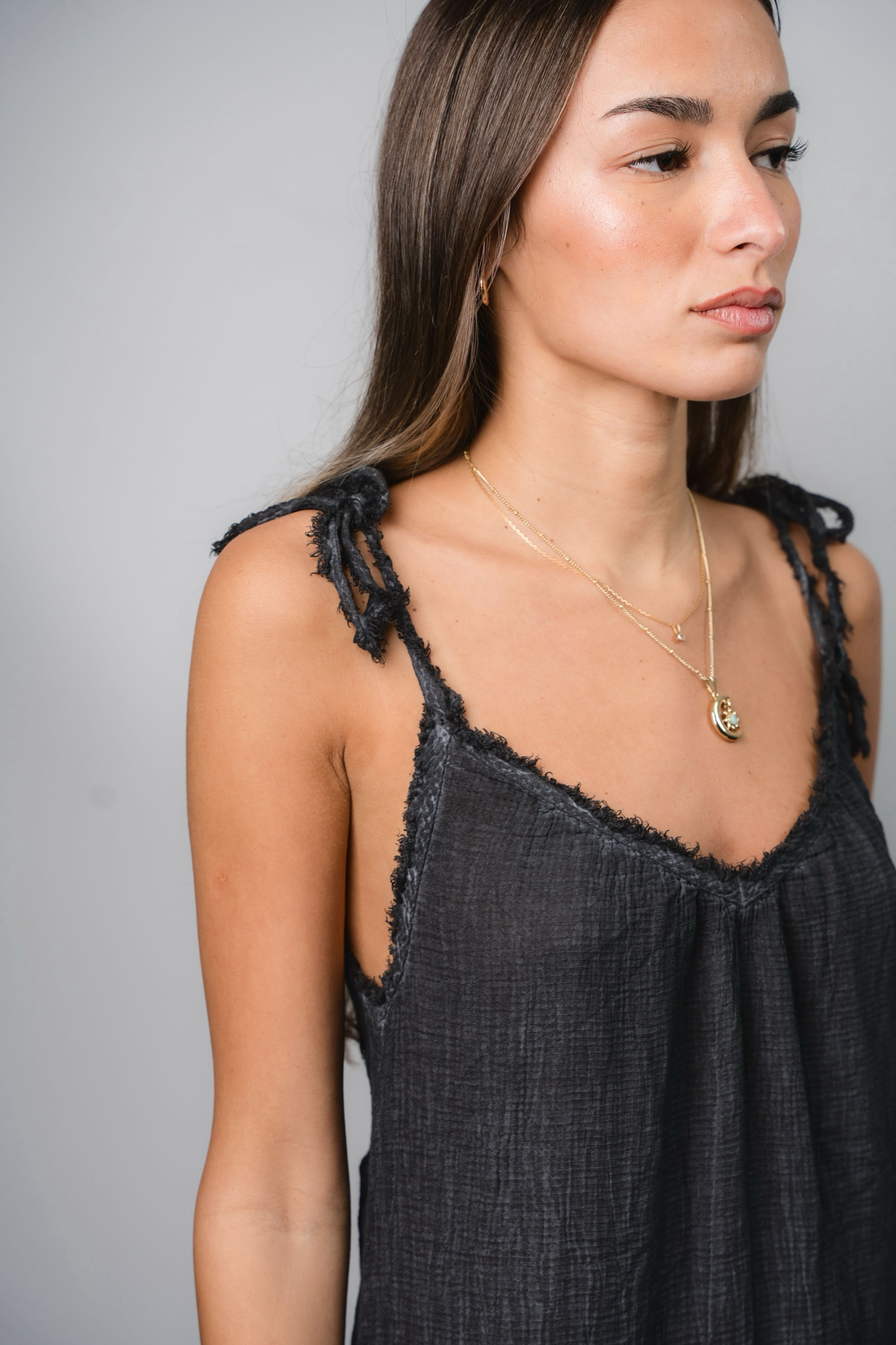 Graphite Strappy Dress