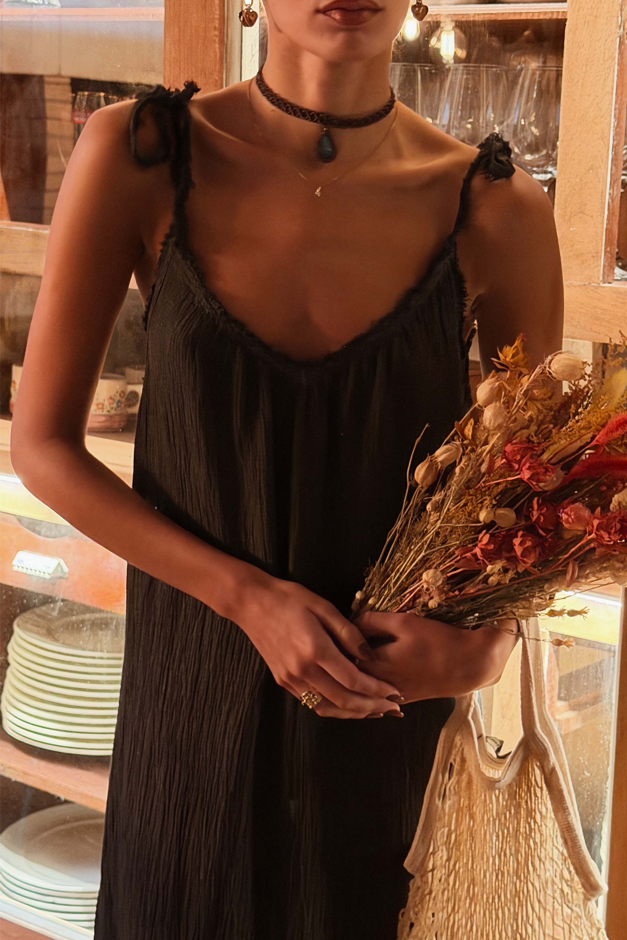 Graphite Strappy Dress