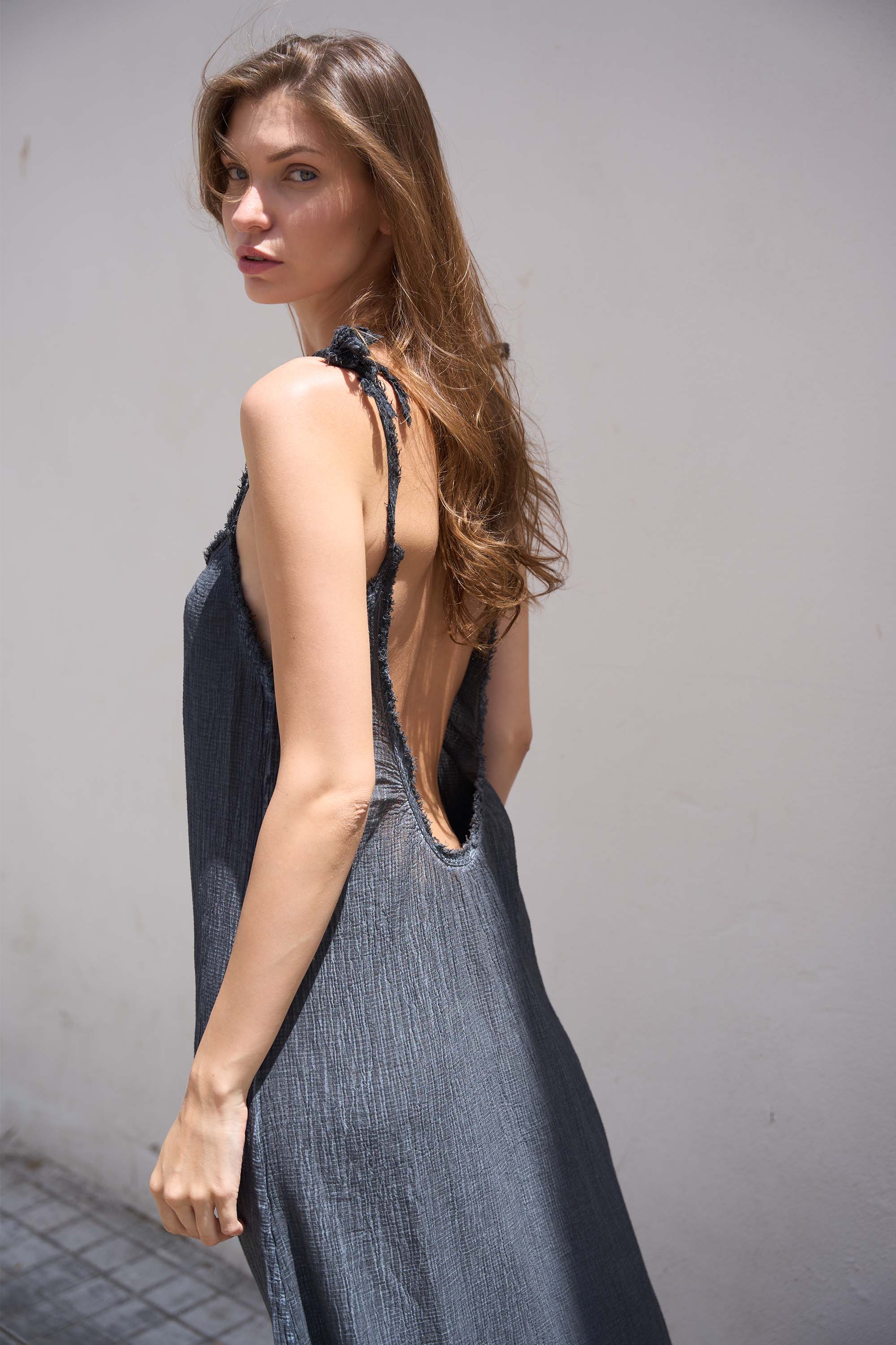 Graphite Strappy Dress