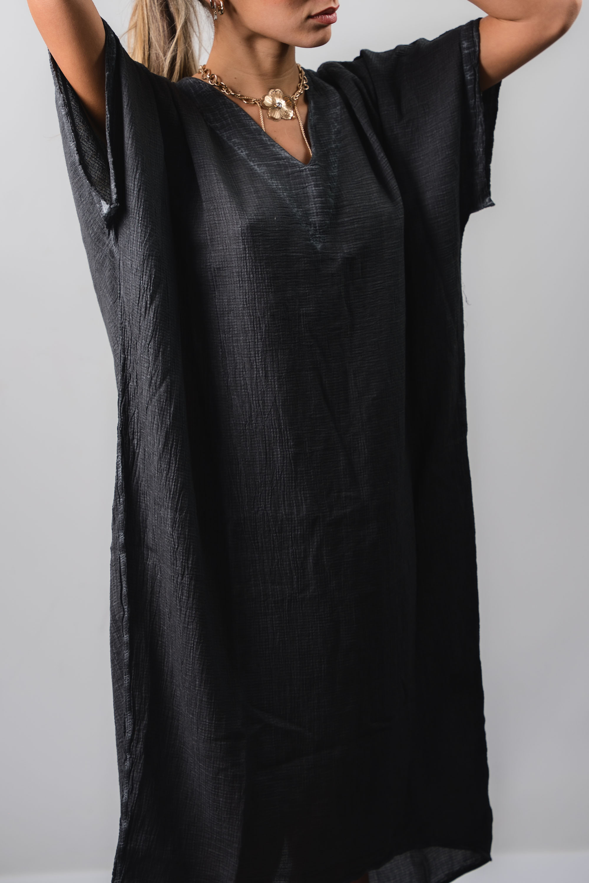Graphite Caftan Dress