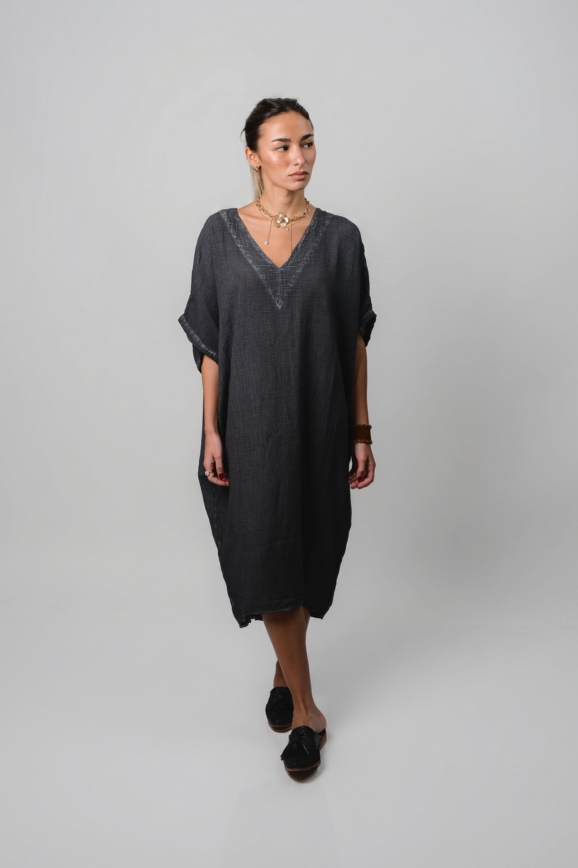 Graphite Caftan Dress