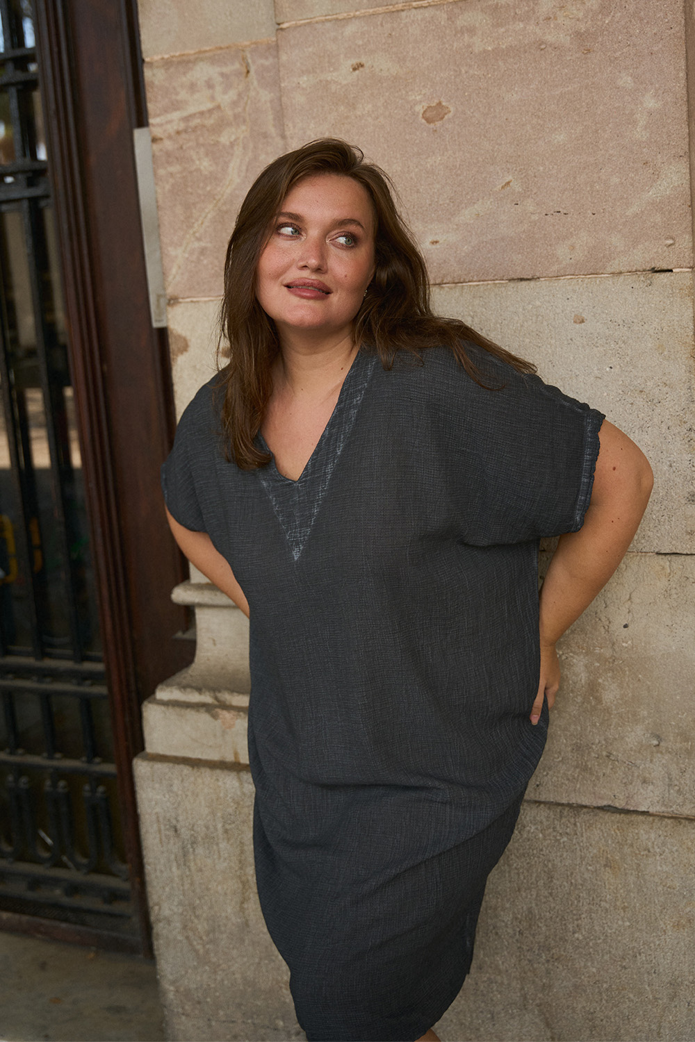 Graphite Caftan Dress