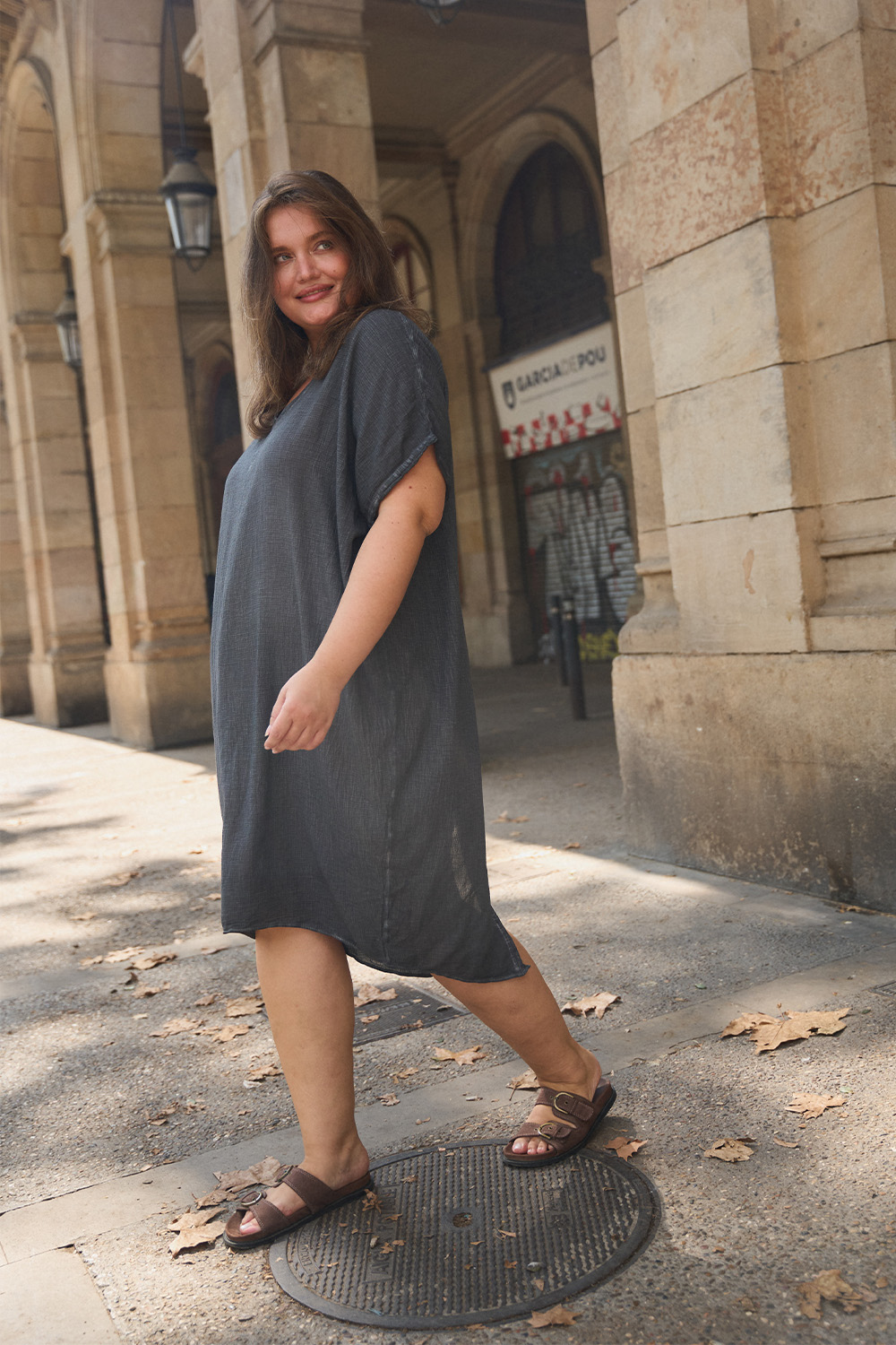 Graphite Caftan Dress