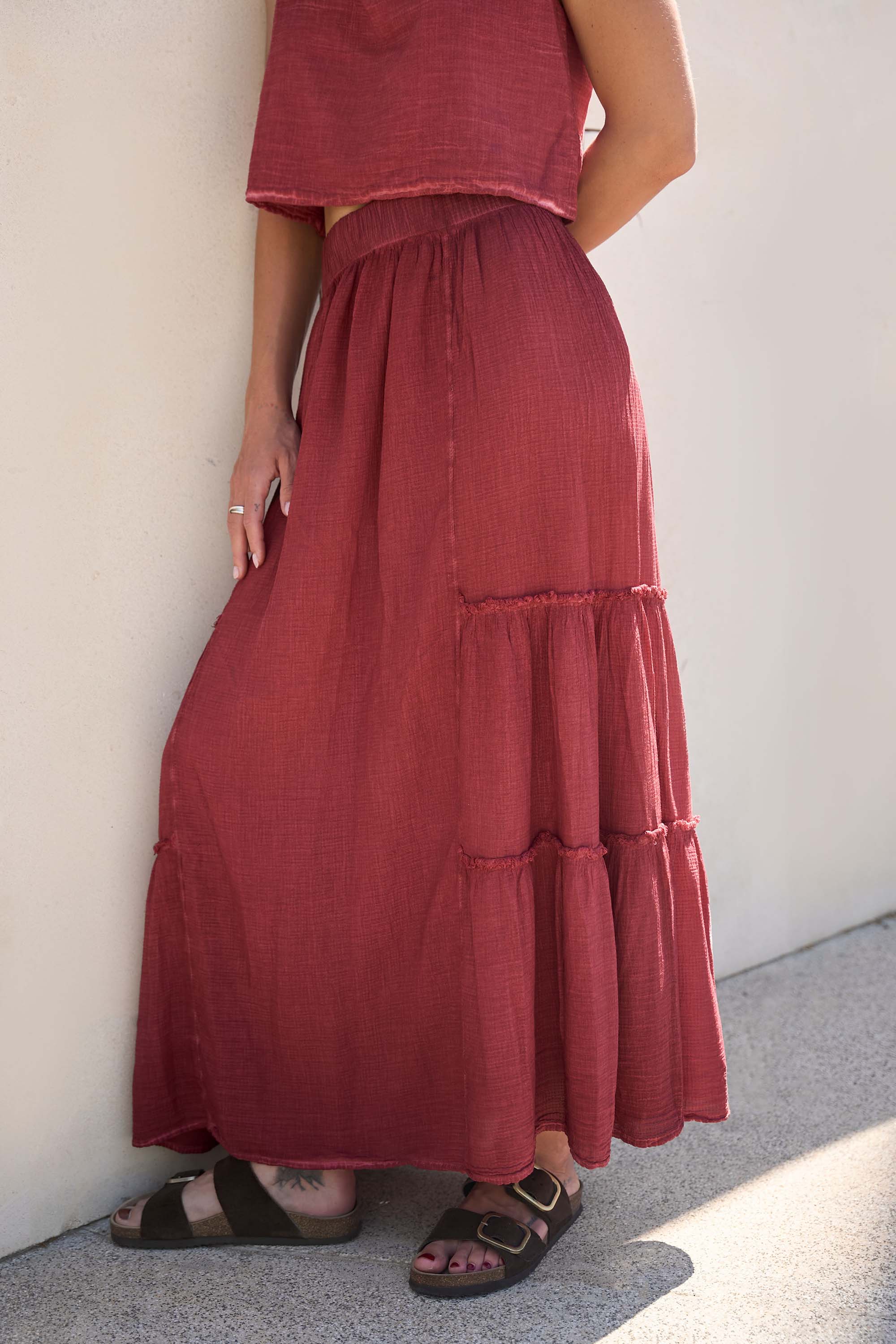 Burgundy Skirt