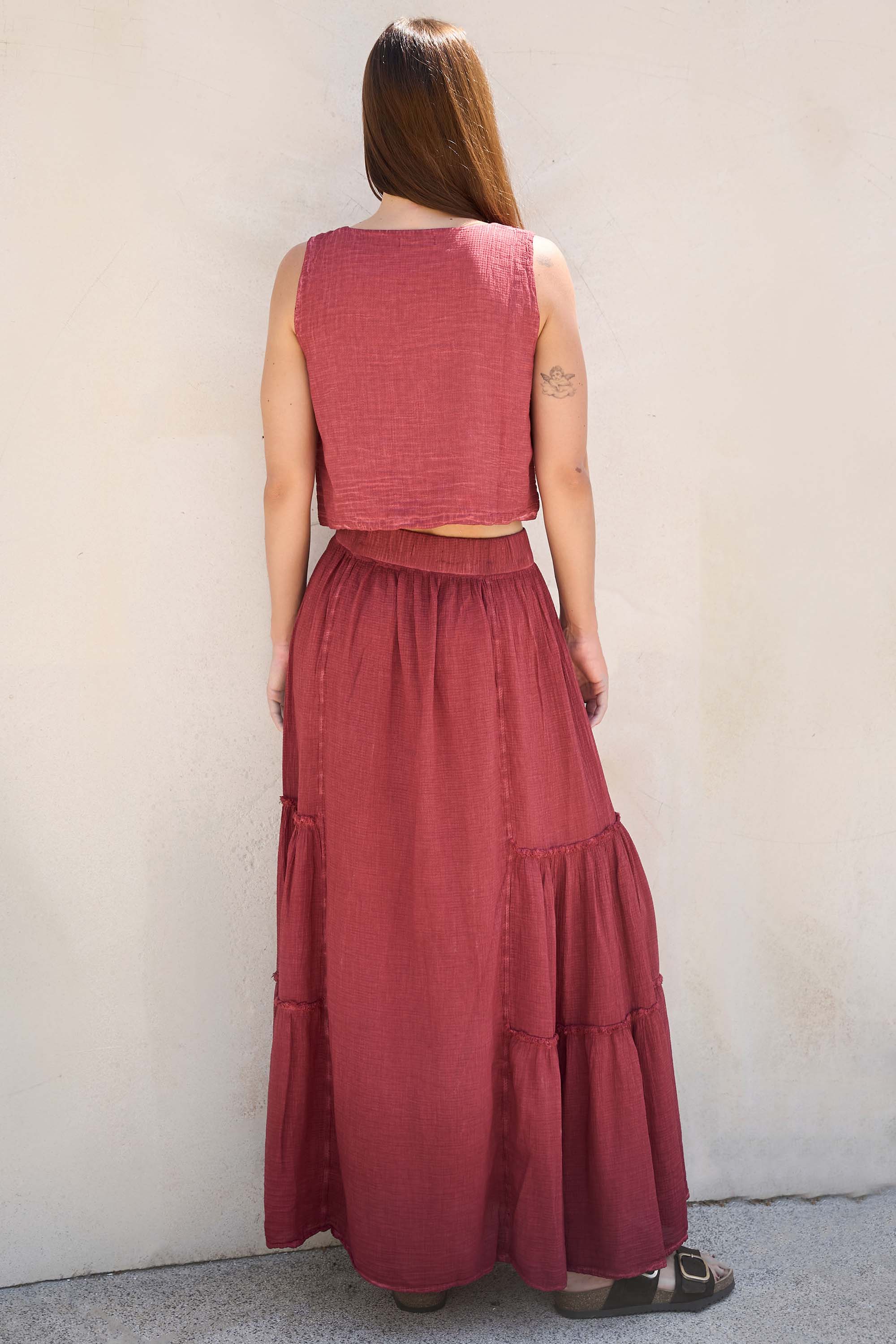 Burgundy Skirt