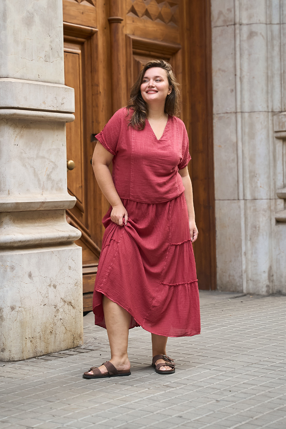 Burgundy Skirt