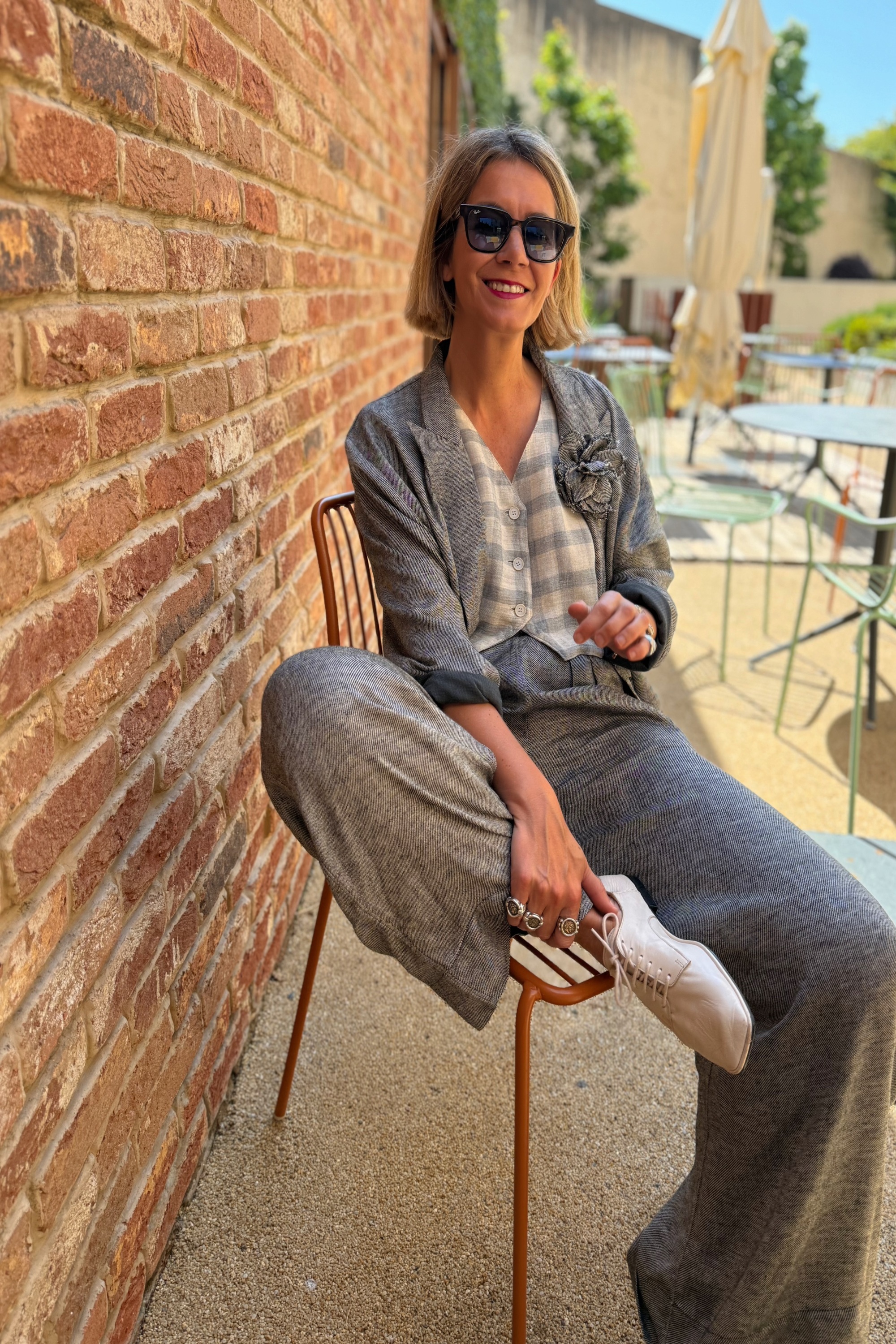 Black Mélange Linen Jacket