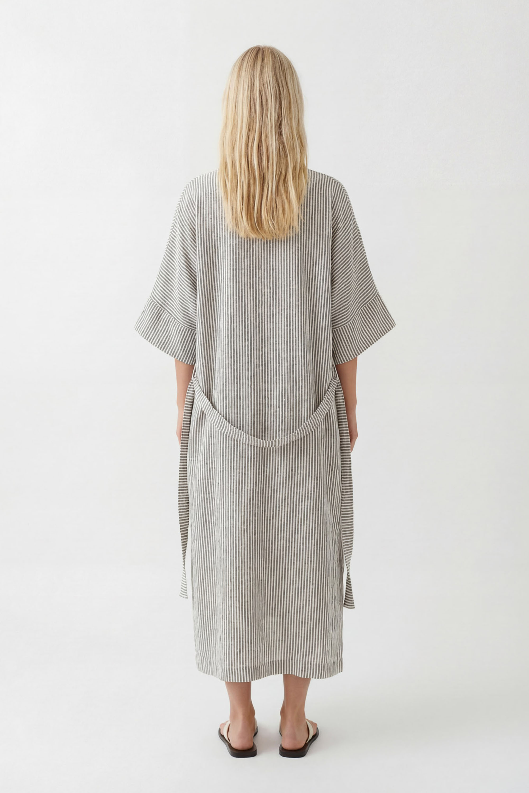 Siyah Çizgili Kimono