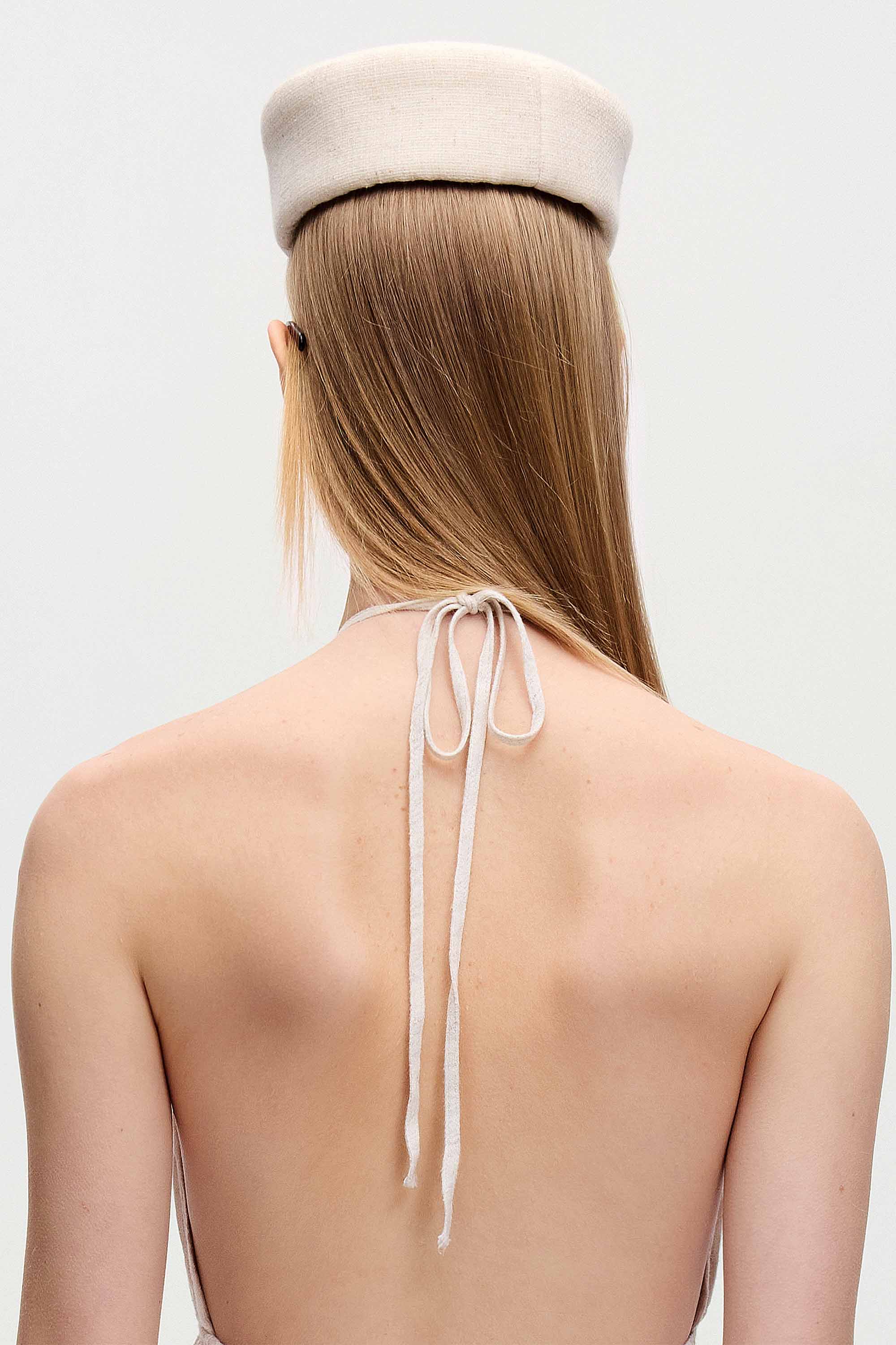 Natural Pillbox Hat